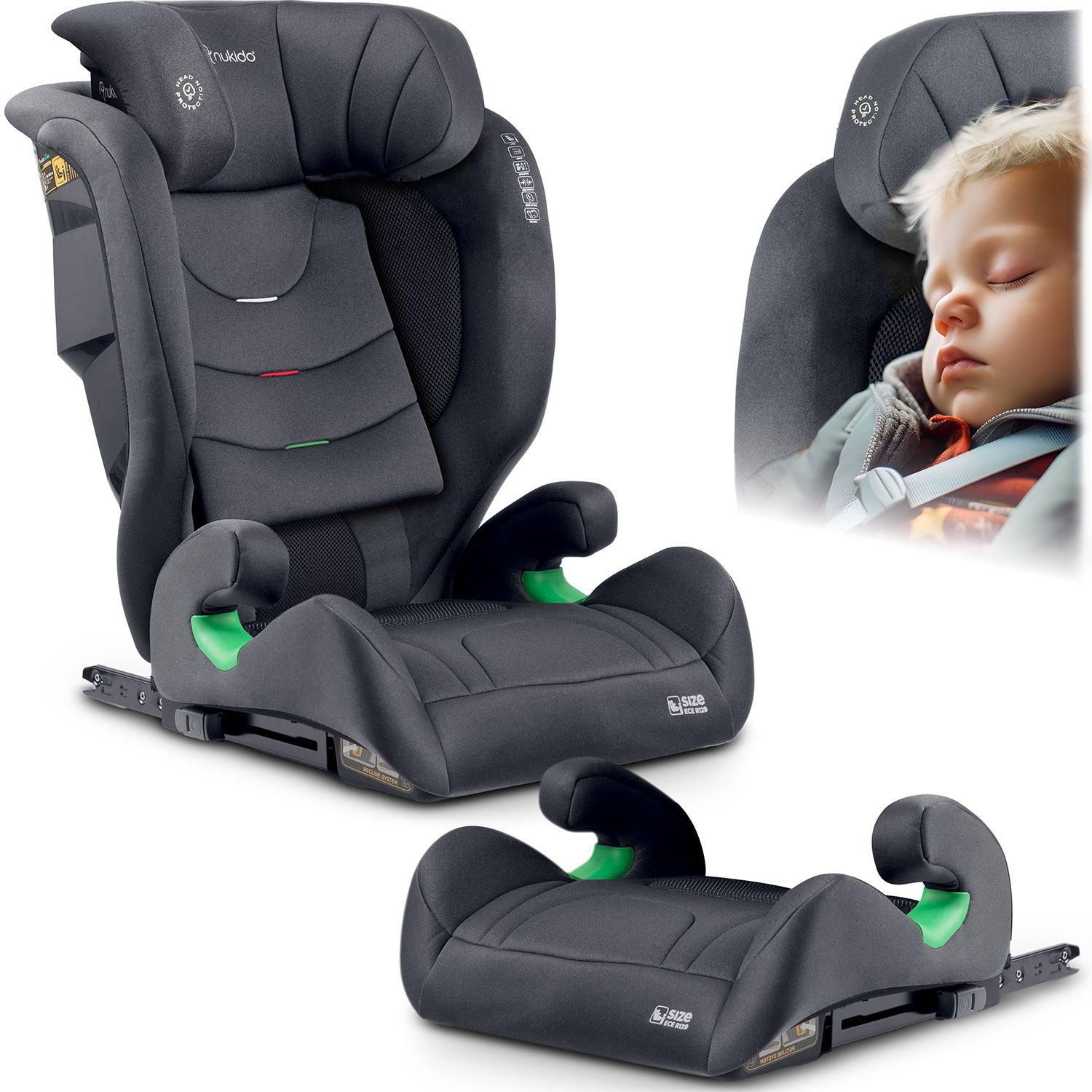 Nukido Autosedačka Louis Soft sivá 15--36 kg ISOFIX