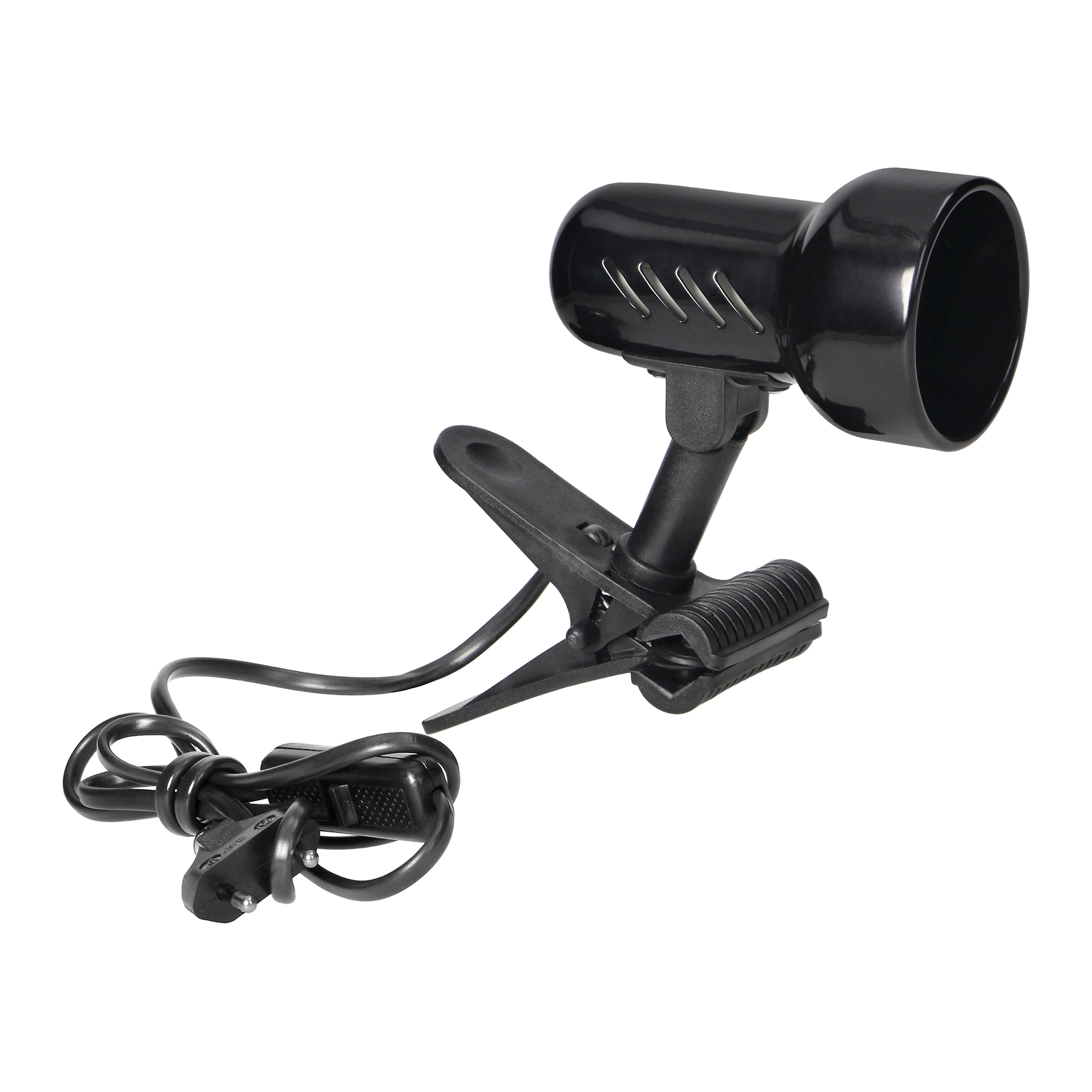 Stolná lampa s klipom, 40W, E14, čierna
