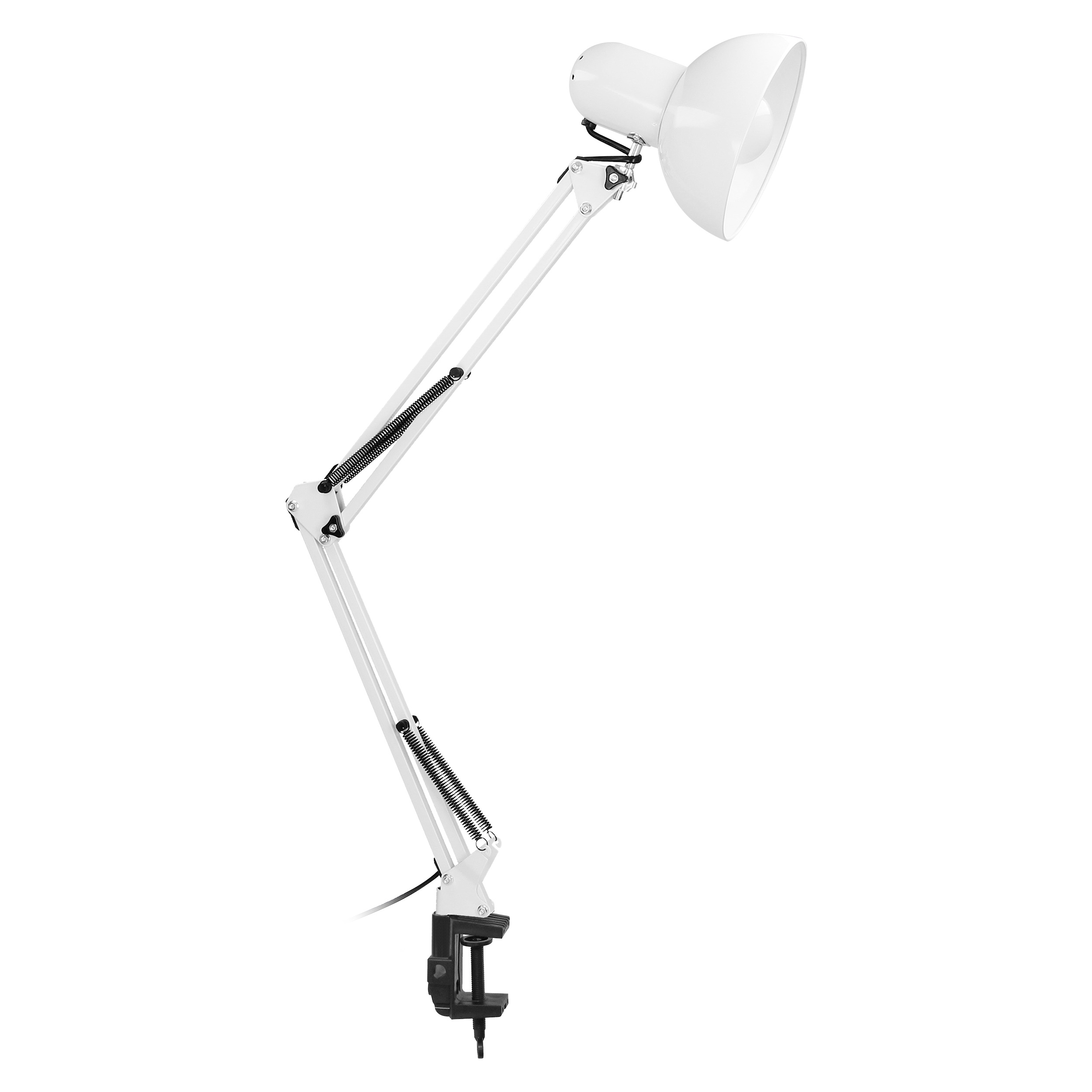 Stolná lampa biela E27 60W oceľová