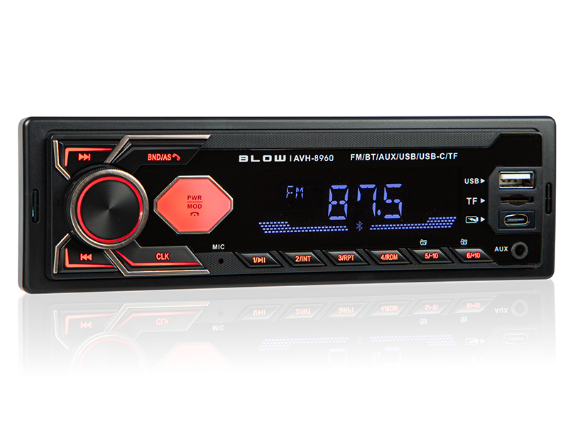 Autorádio RDS MP3 USB microSD Bluetooth USB-C