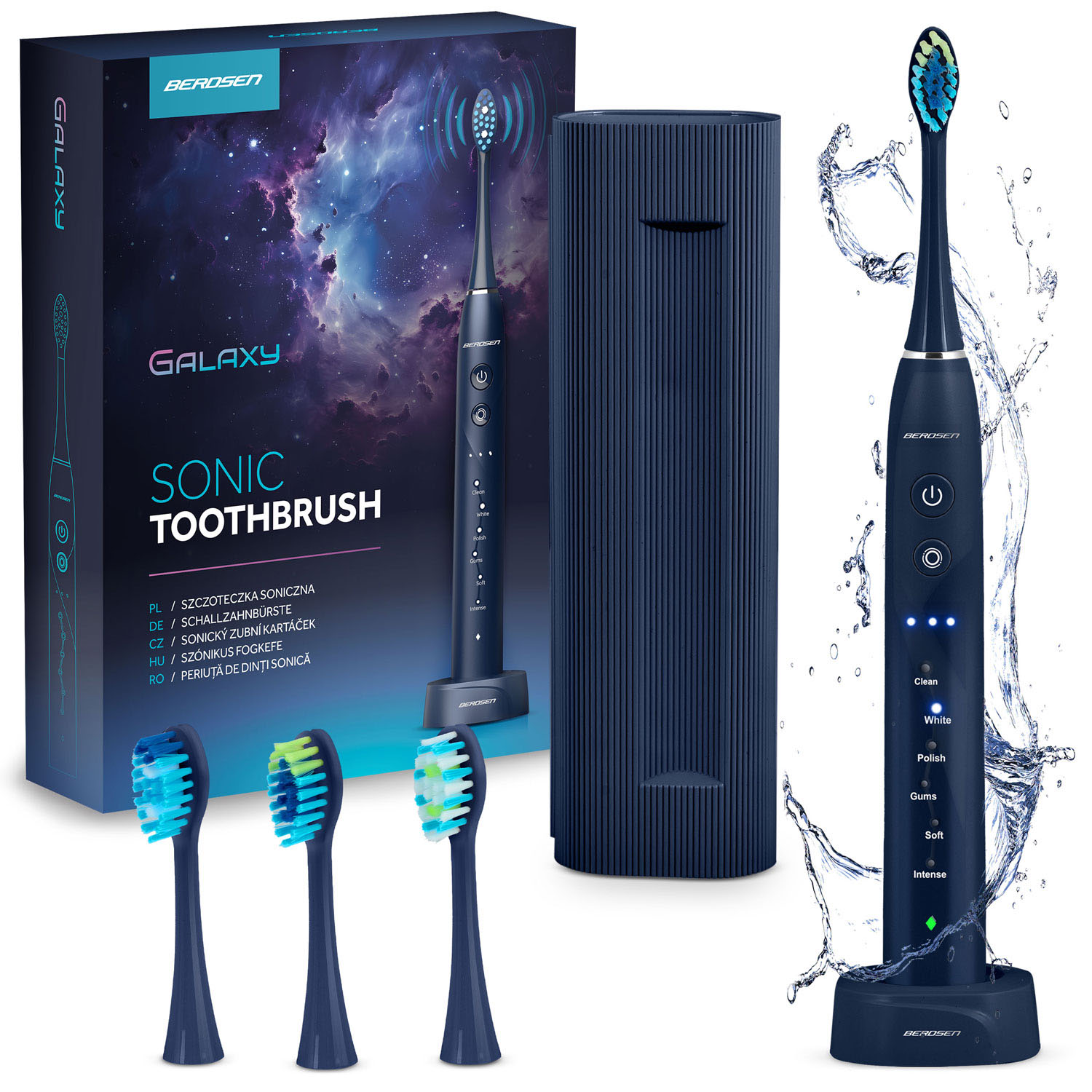 Sonická zubná kefka Berdsen Galaxy tmavomodrá