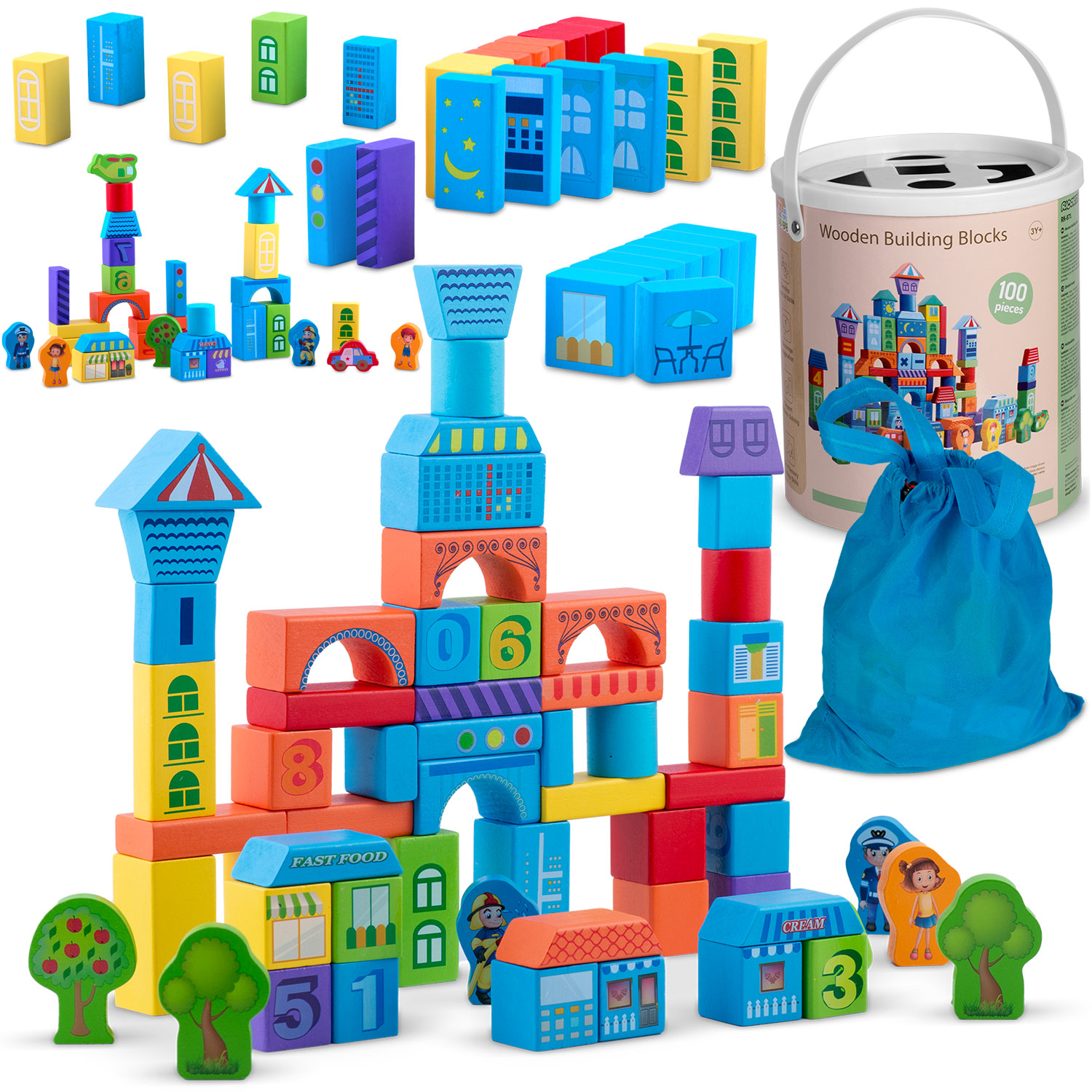 Drevené vzdelávacie kocky RK-871 Ricokids