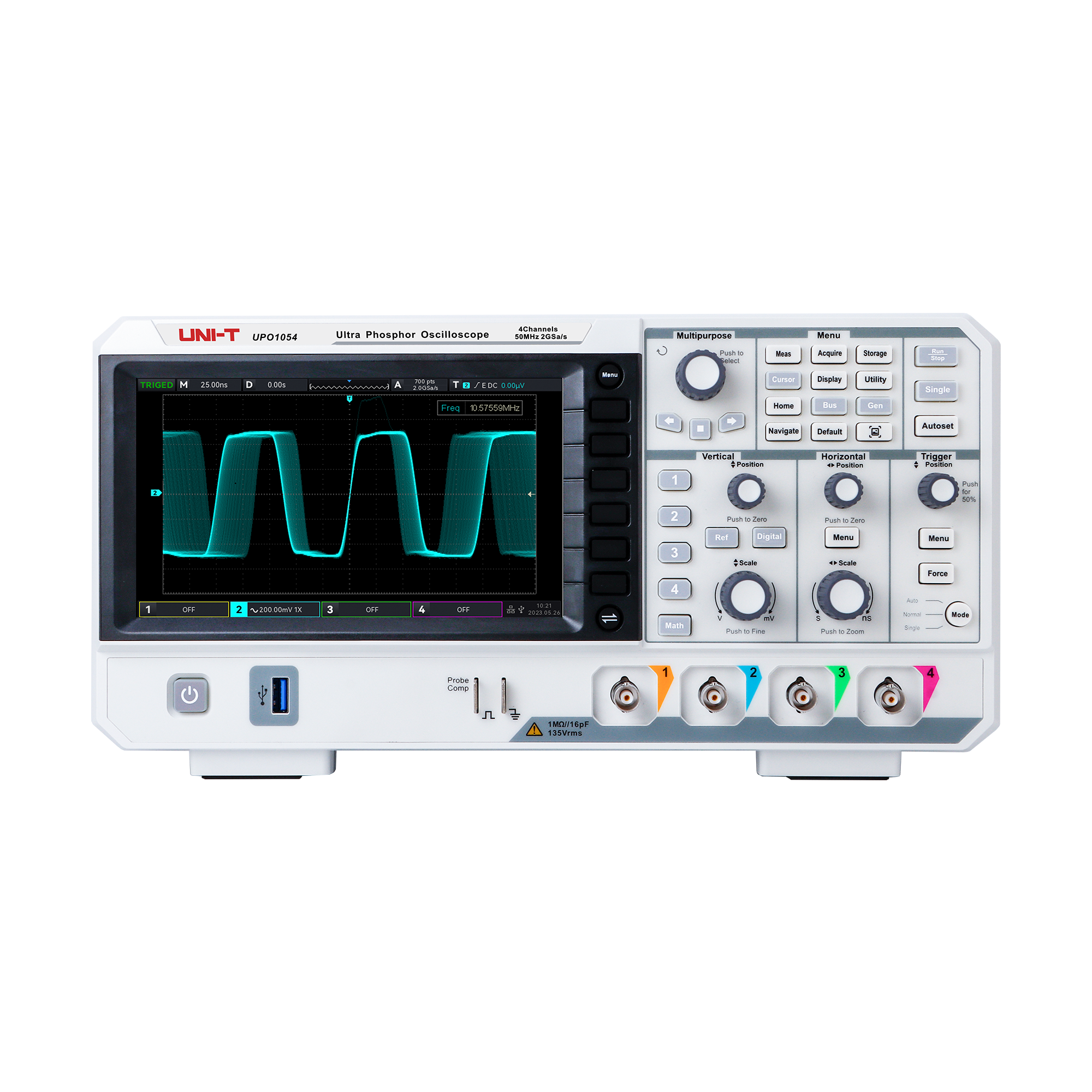 Digitálny 4-kanálový osciloskop Uni-T UPO1054 50 MHz 1 GS/s L-MIE0522
