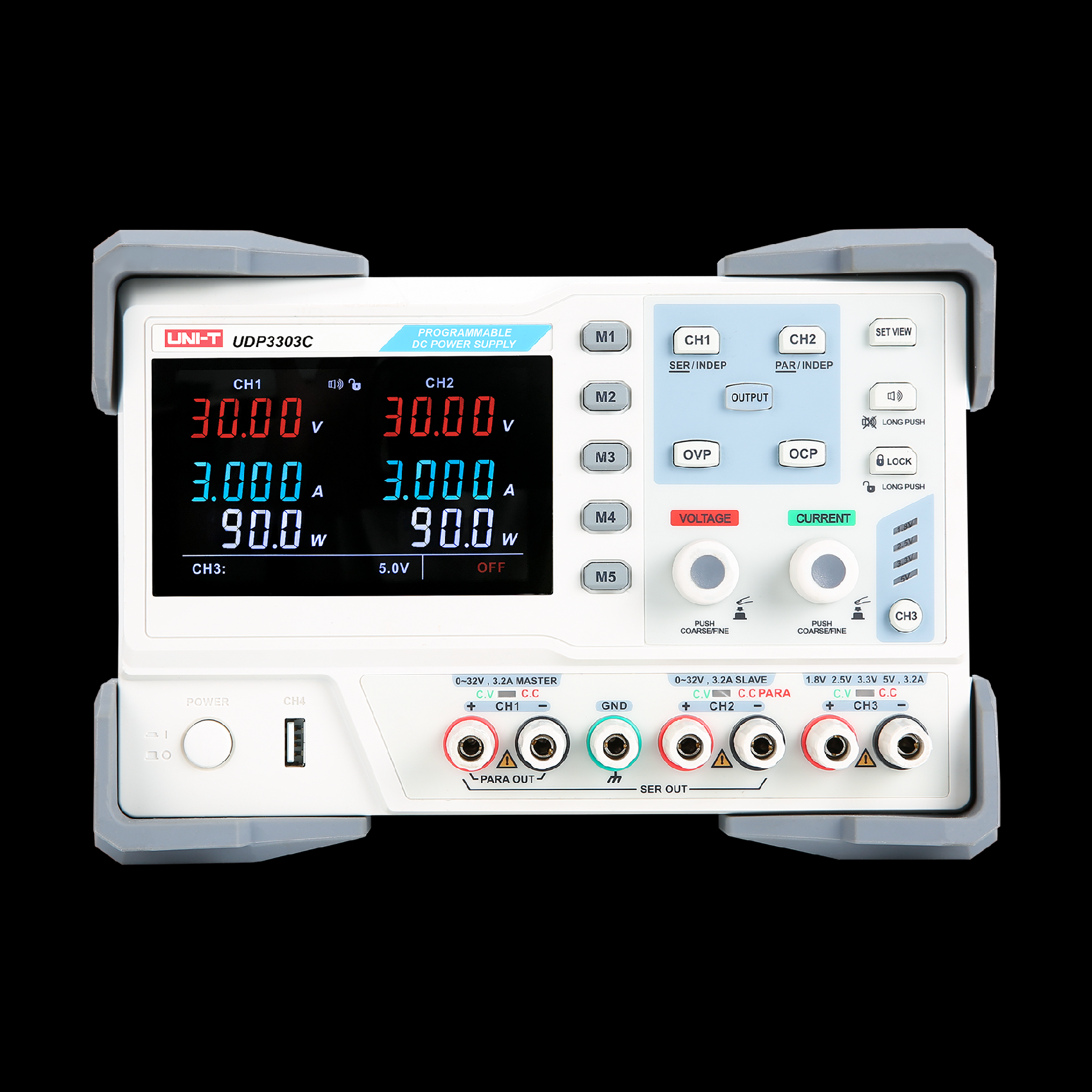 Laboratórny zdroj Uni-T UDP3303C 2x30 V / 3 A, dvojkanálový L-MIE0511