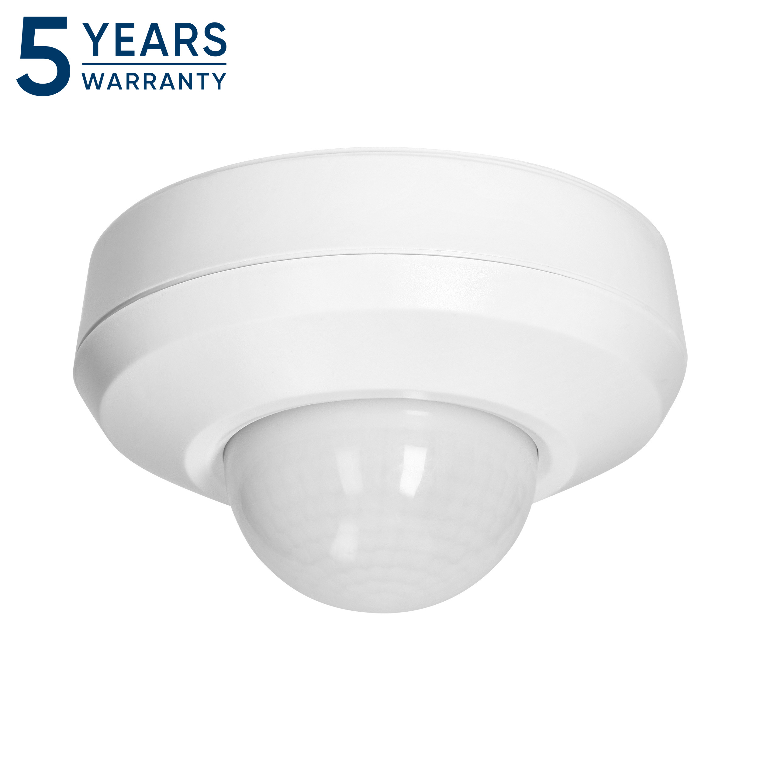 Stropný PIR senzor pohybu 360°, IP44, 2000W, biely
