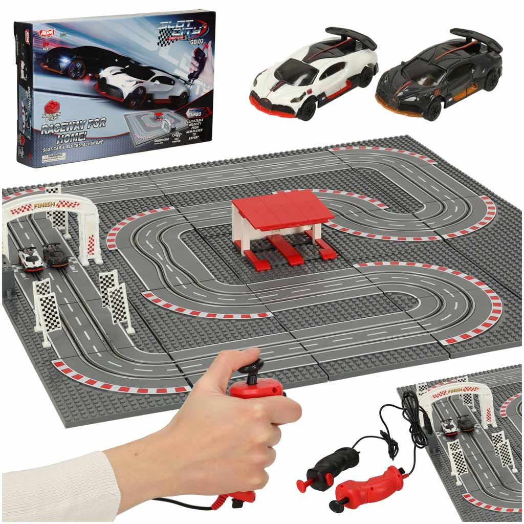 Elektrická policajná autodráha 64 × 64 cm ik-KX3490_2