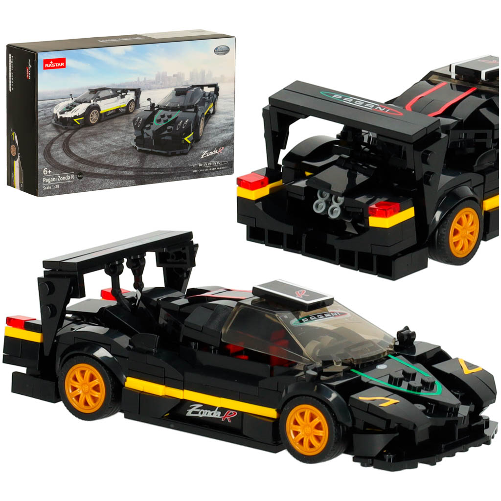 Stavebnica športového auta Pagani Zonda R 1:28 z kociek, 387 dielov ik-KX3547