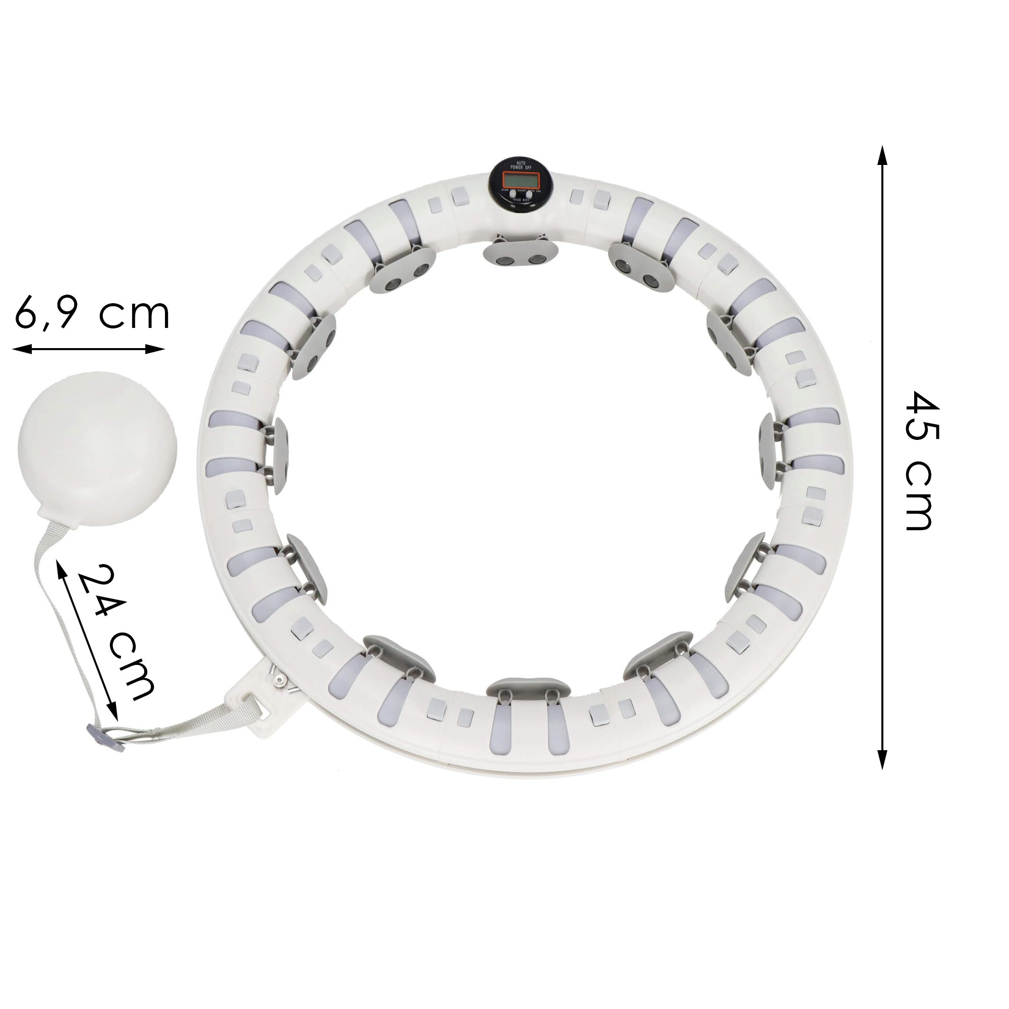 Smart hula hoop so závažím a počítadlom S-FA1073
