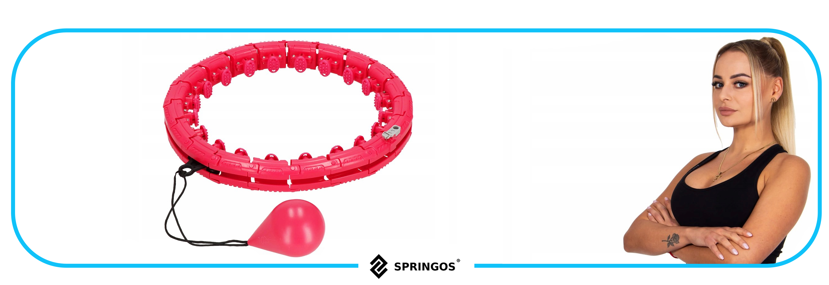 Masážny hula hoop so závažím S-FA1072
