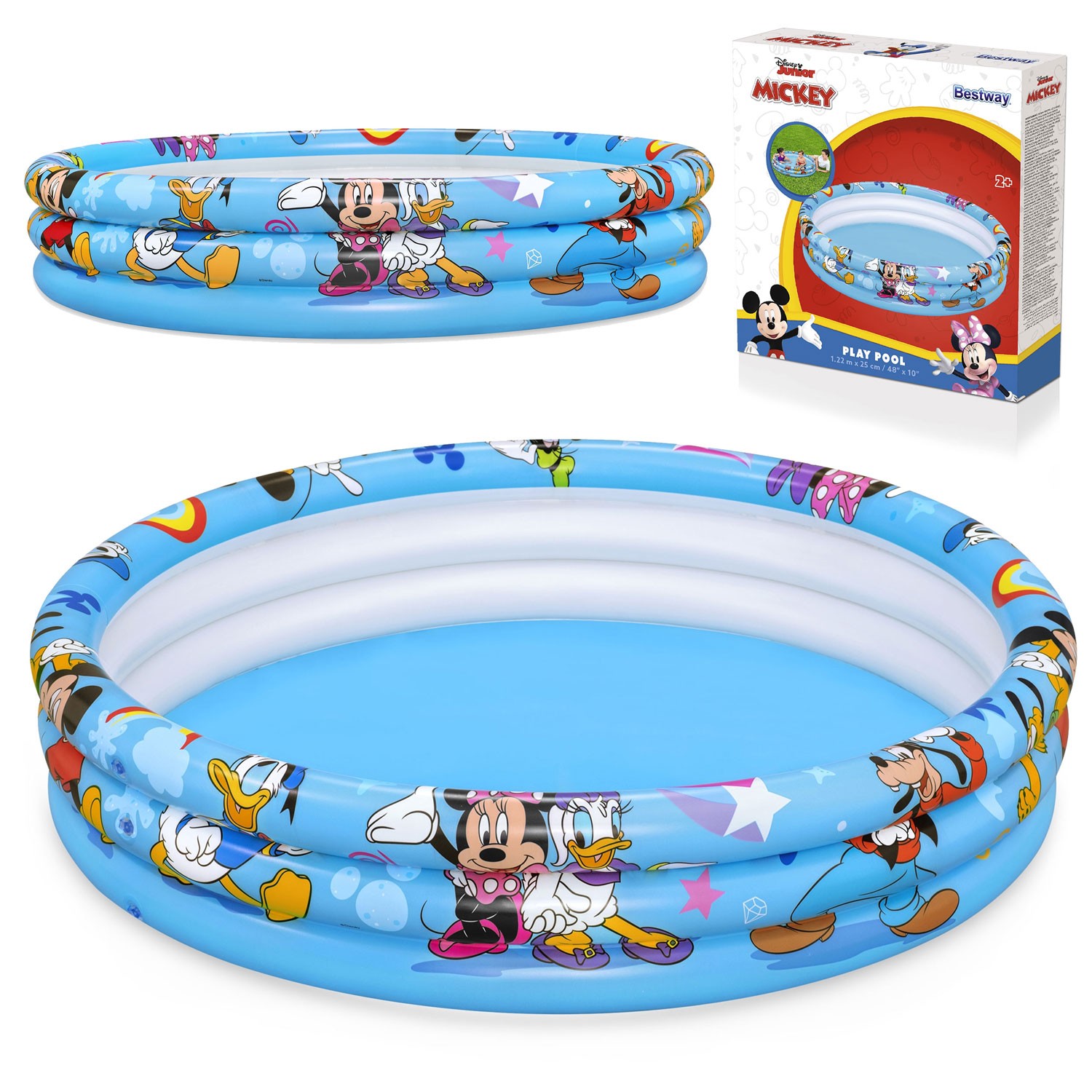 Nafukovací bazén Mickey a Priatelia 122 x 25 cm Bestway 91007