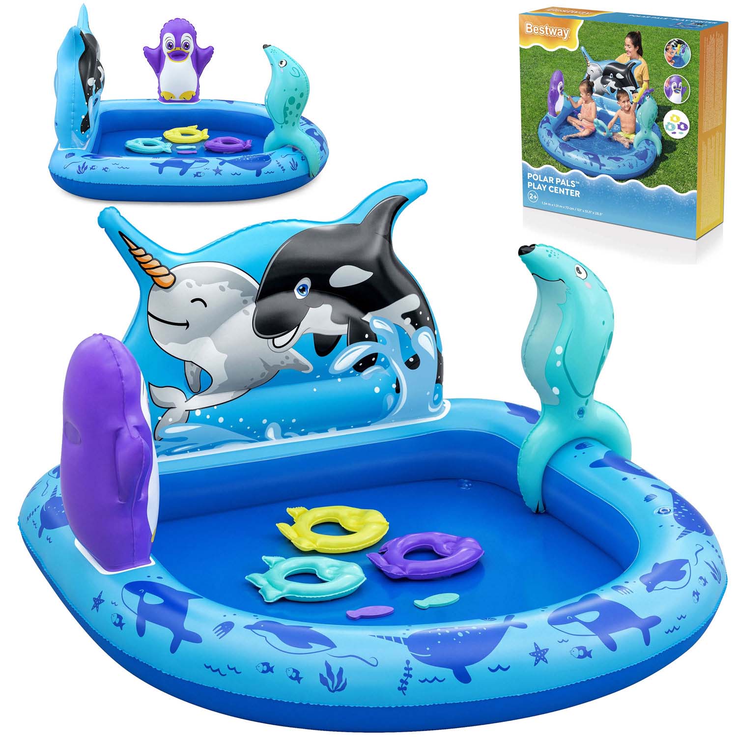 Nafukovacie ihrisko Polar Pals 134 x 131 x 73 cm Bestway 53156.