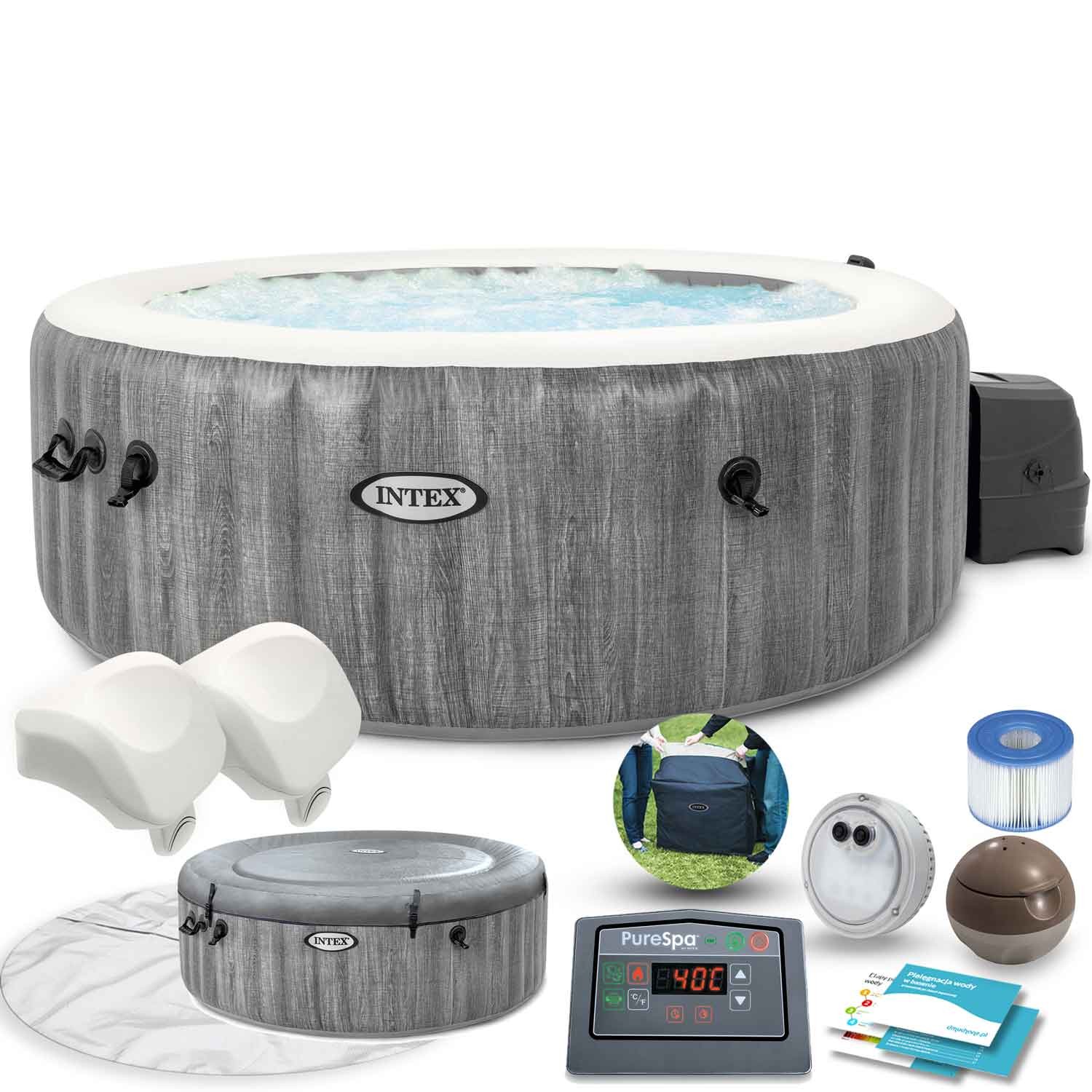 Nafukovacia vírivka so hydromasážou pre 4 osoby INTEX 28440