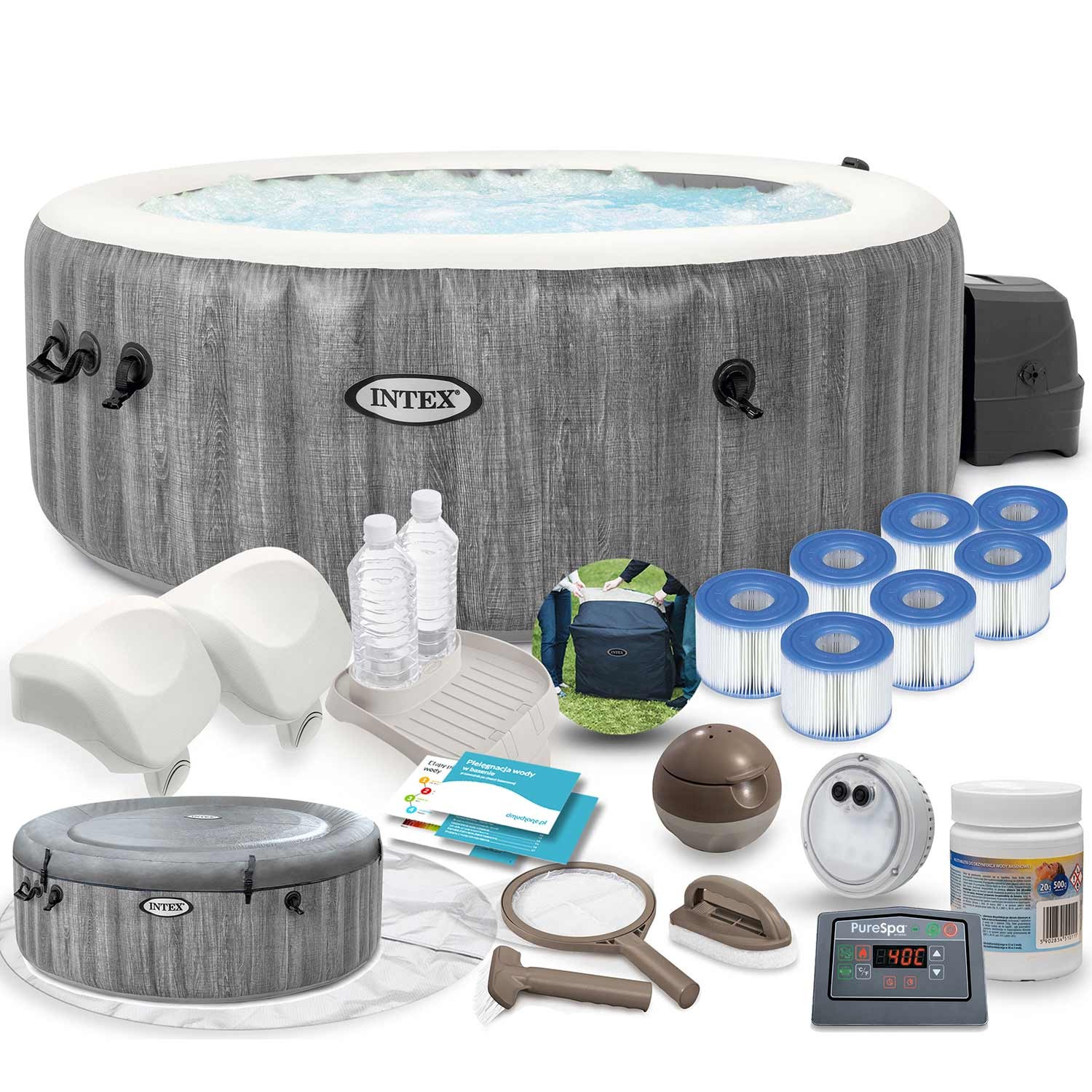 Nafukovacie SPA s hydromasážou pre 4 osoby set INTEX 28440