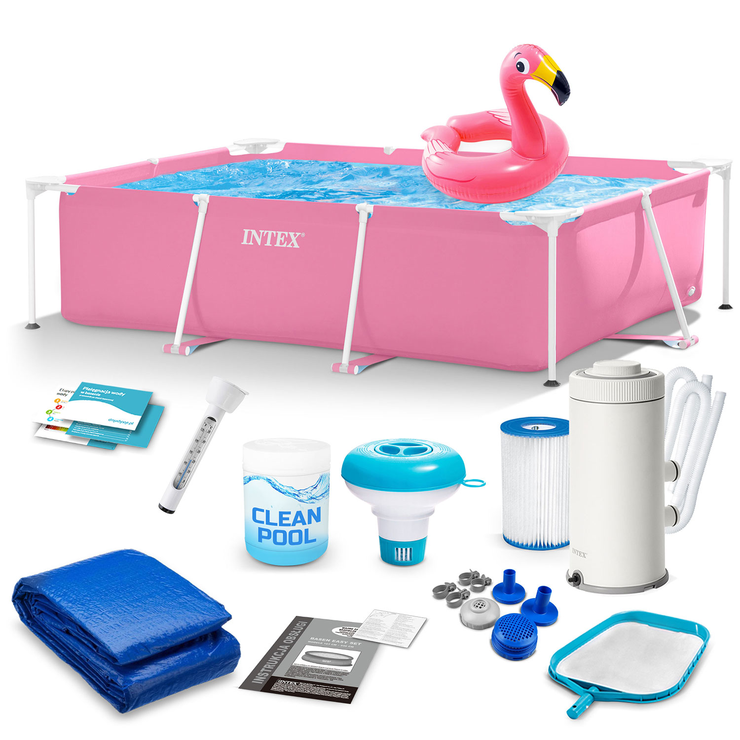 Záhradný bazén s konštrukciou 220 x 150 x 60 cm 15v1 INTEX 28266