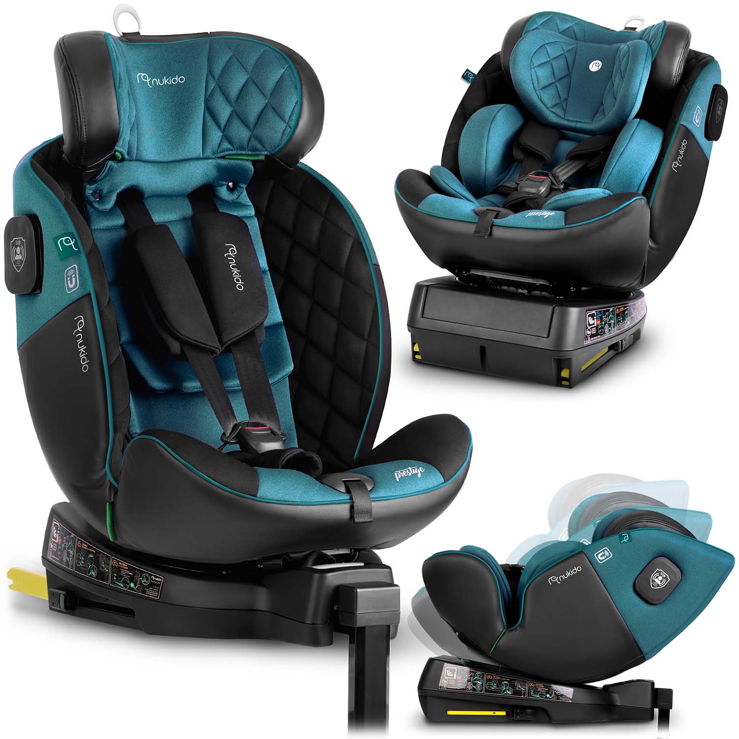 Autosedačka Nukido Prestige Line čierno-modrá 0-36 kg ISOFIX