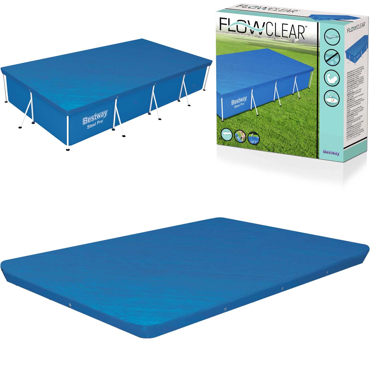 Kryt na bazén s rámom 400 x 211 cm Bestway 58107