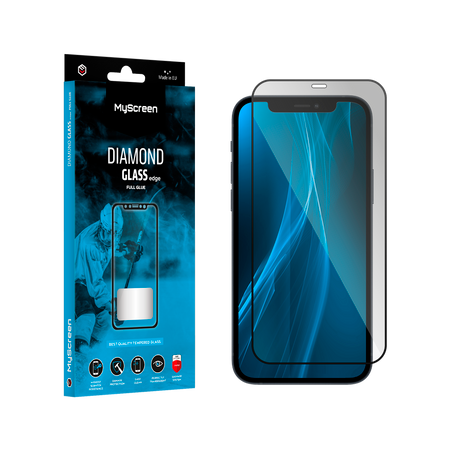 Ochranné sklo MyScreen DIAMOND GLASS LITE edge FULL GLUE čierne Apple iPhone 12 Pro Max 6.7"