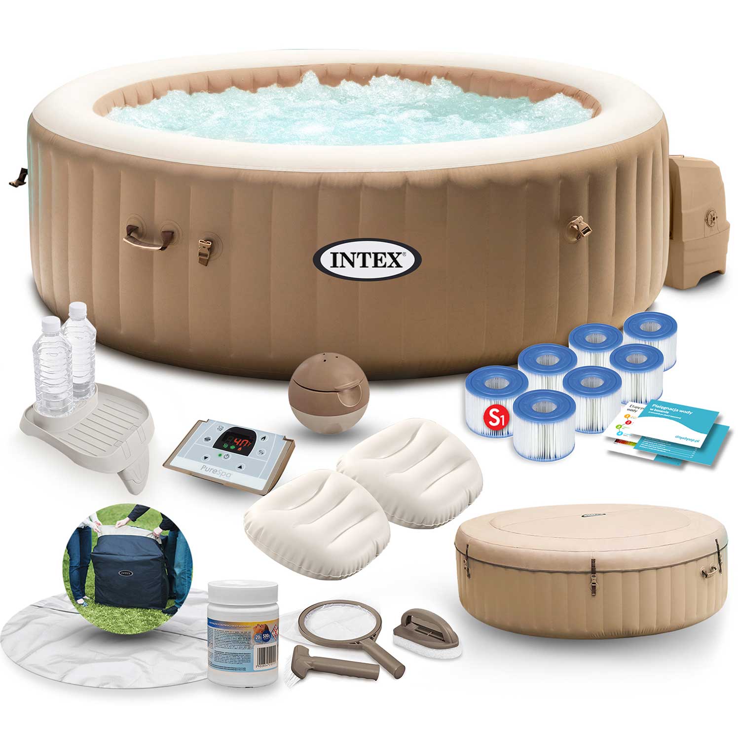 Nafukovacie SPA s hydromasážou pre 4 osoby set INTEX 28426