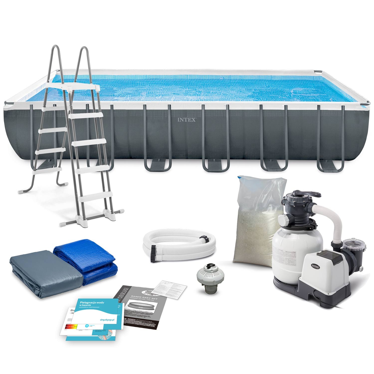 Záhradný bazén so stojanom 732 x 366 x 132 cm 10v1 INTEX 26364