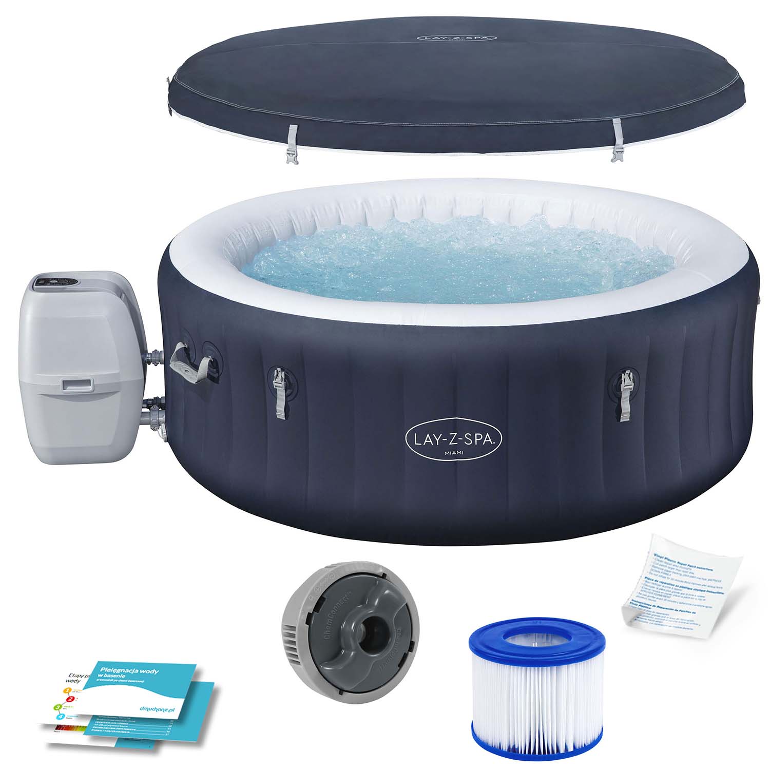 Nafukovacia vírivka Lay-Z Miami Blue 4 osobová Bestway 6001C