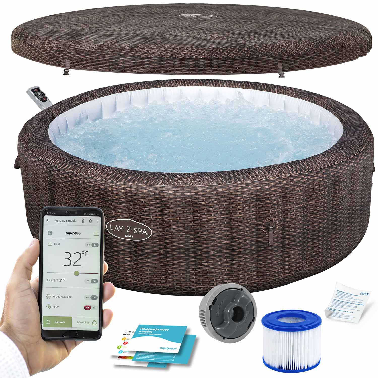 Nafukovacie SPA Lay-Z Bali Brown 7 miestne Bestway 6001P