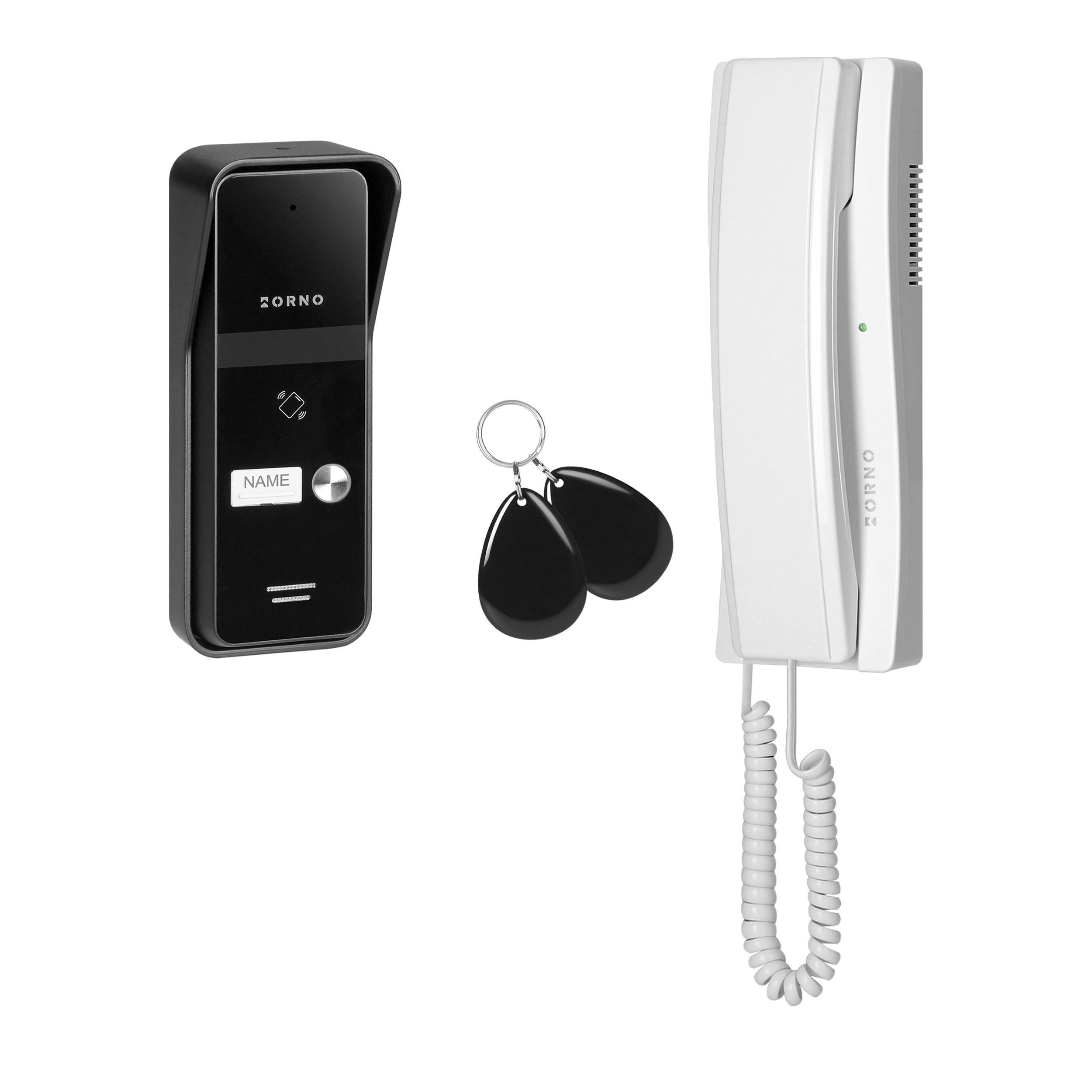 Audio vrátnik 2-vodičový s RFID, biely