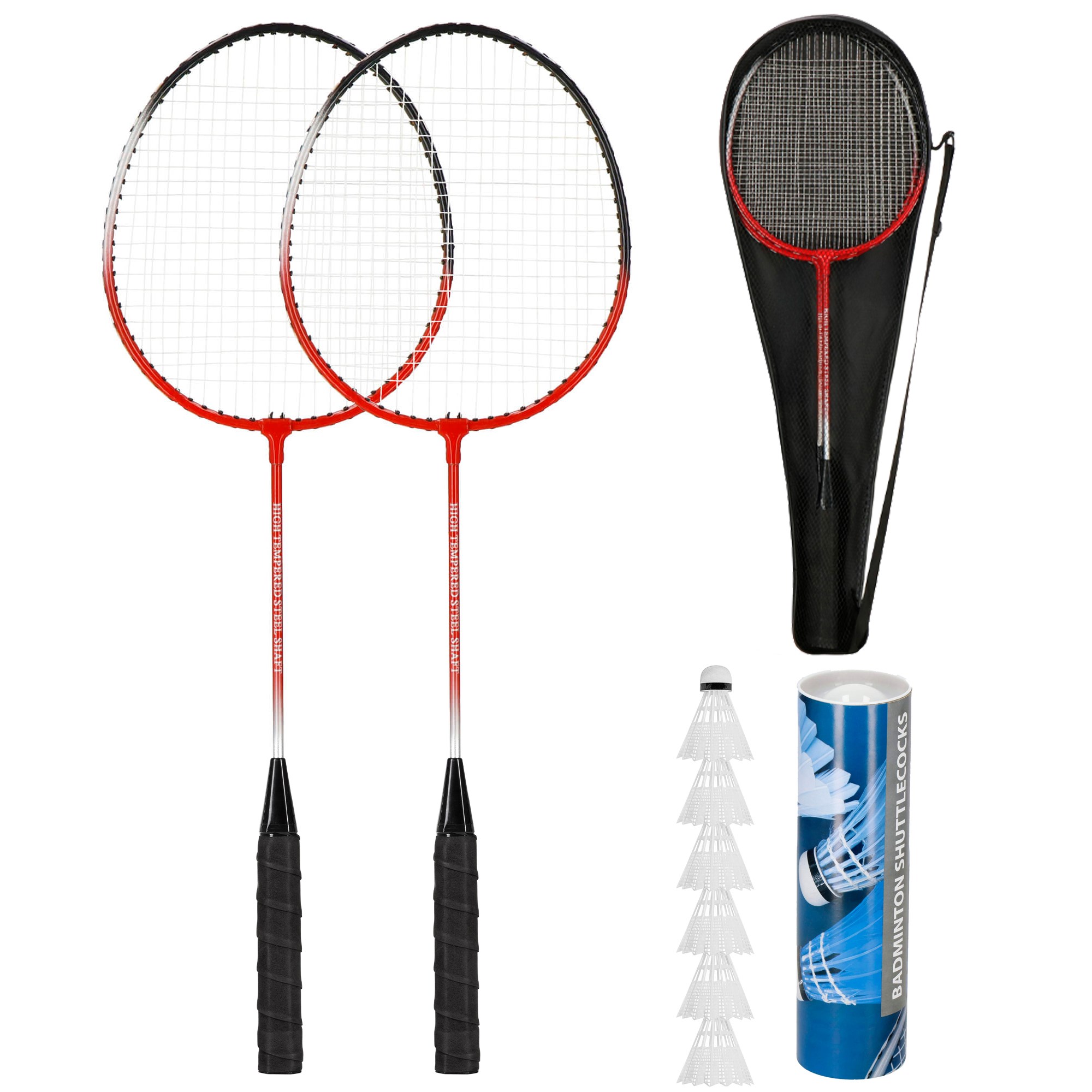 Sada na bedminton pre 2 hráčov s raketami a košíkmi S-KG0008