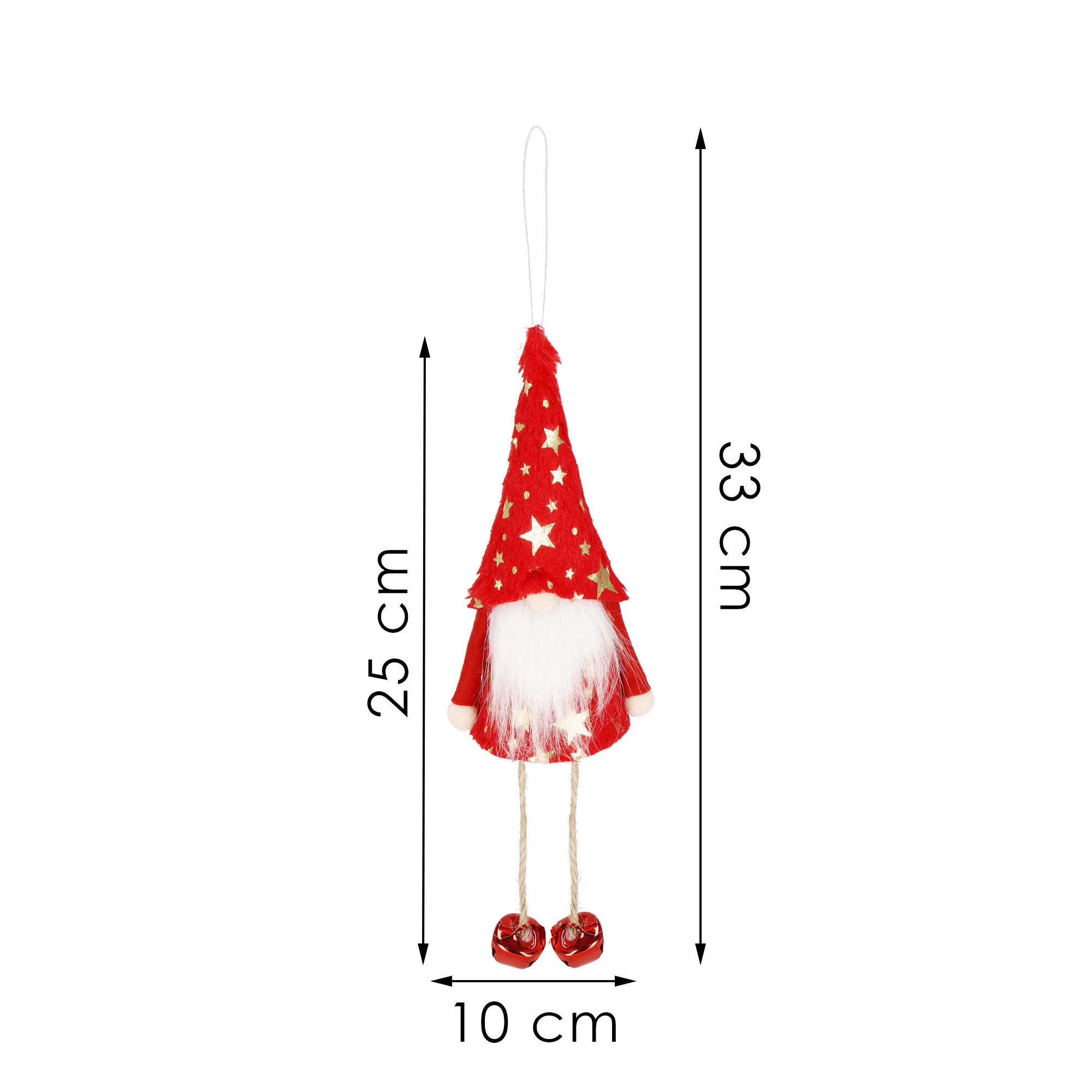 Závesná vianočná ozdoba škriatok z filcu 10,5 × 16,5 cm S-CA1274