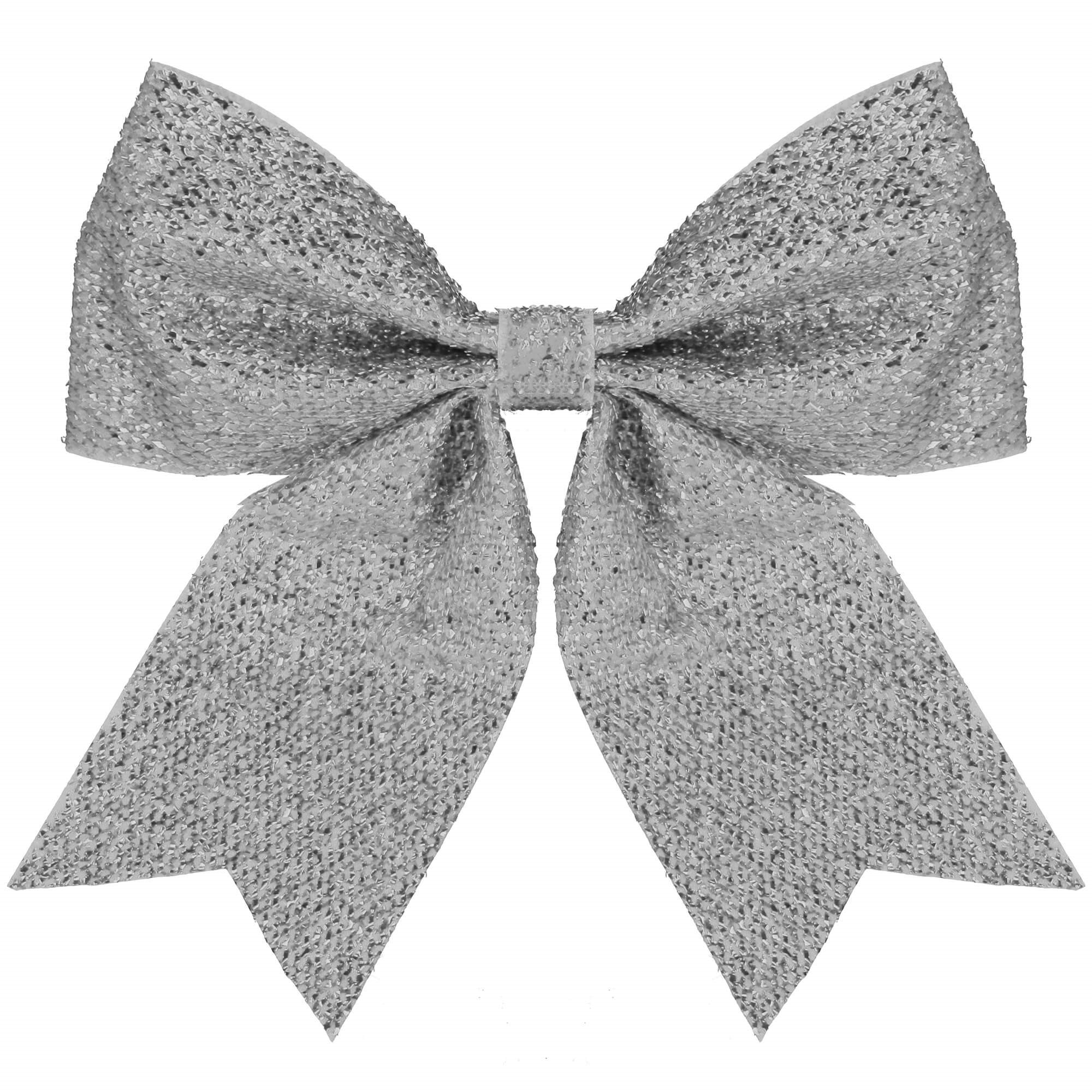 Vianočná mašľa na stromček strieborná 22 × 20 cm S-CA1296