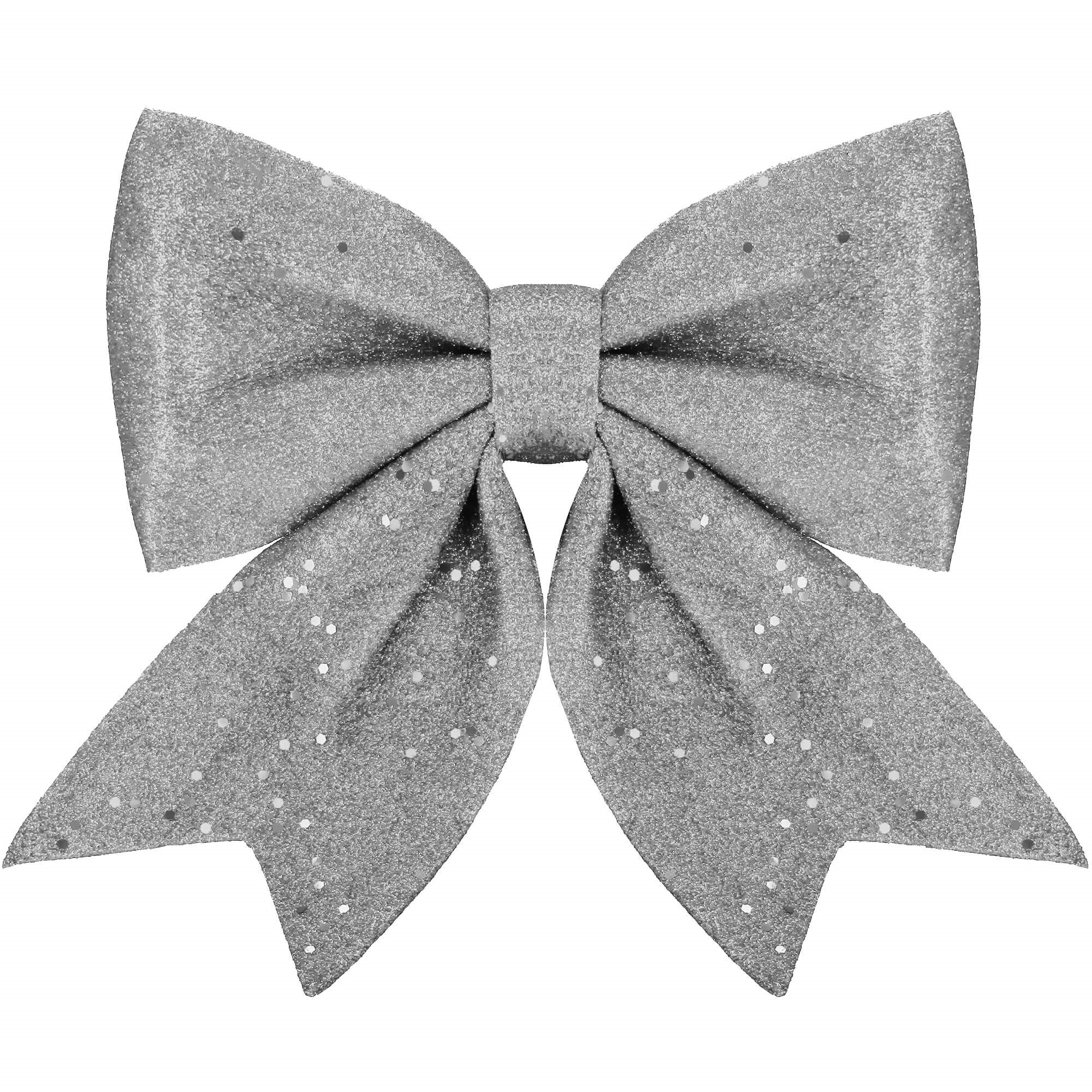 Vianočná mašľa na stromček strieborná 30 cm S-CA1300