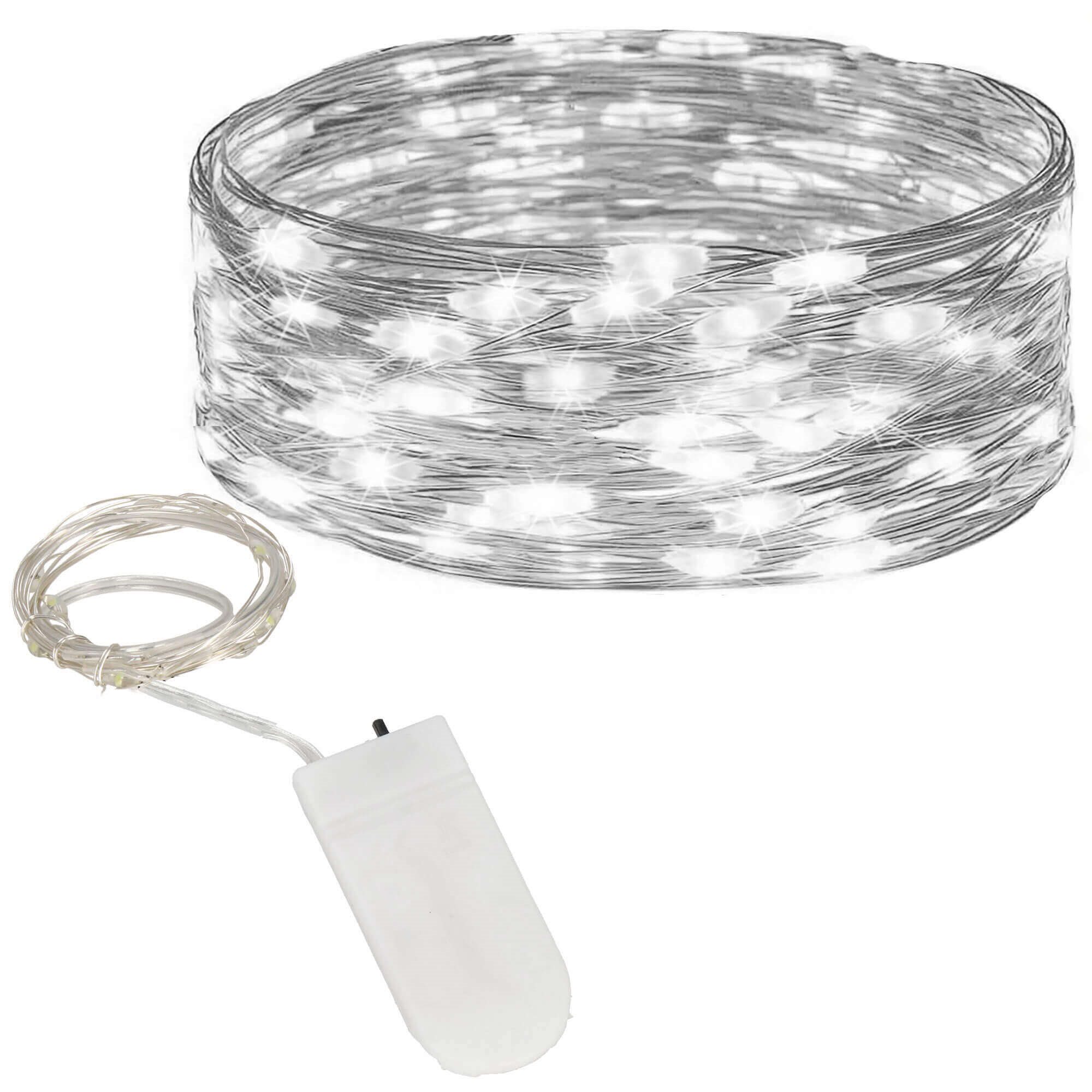 LED svetielka na baterky 20 LED, 2 m, studená biela S-CL4100
