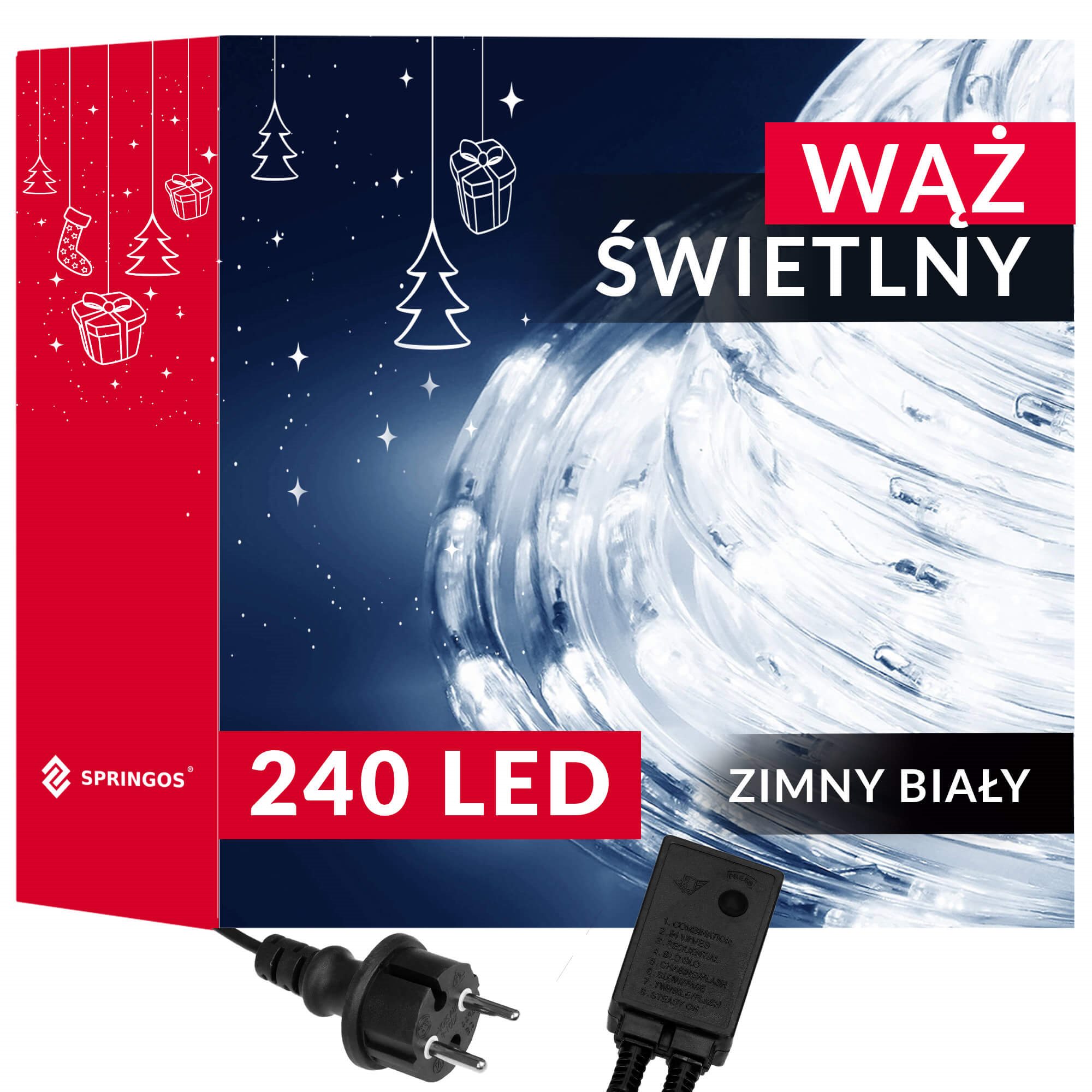 Springos CL1201 SVETELNÁ HADICA 240 LED