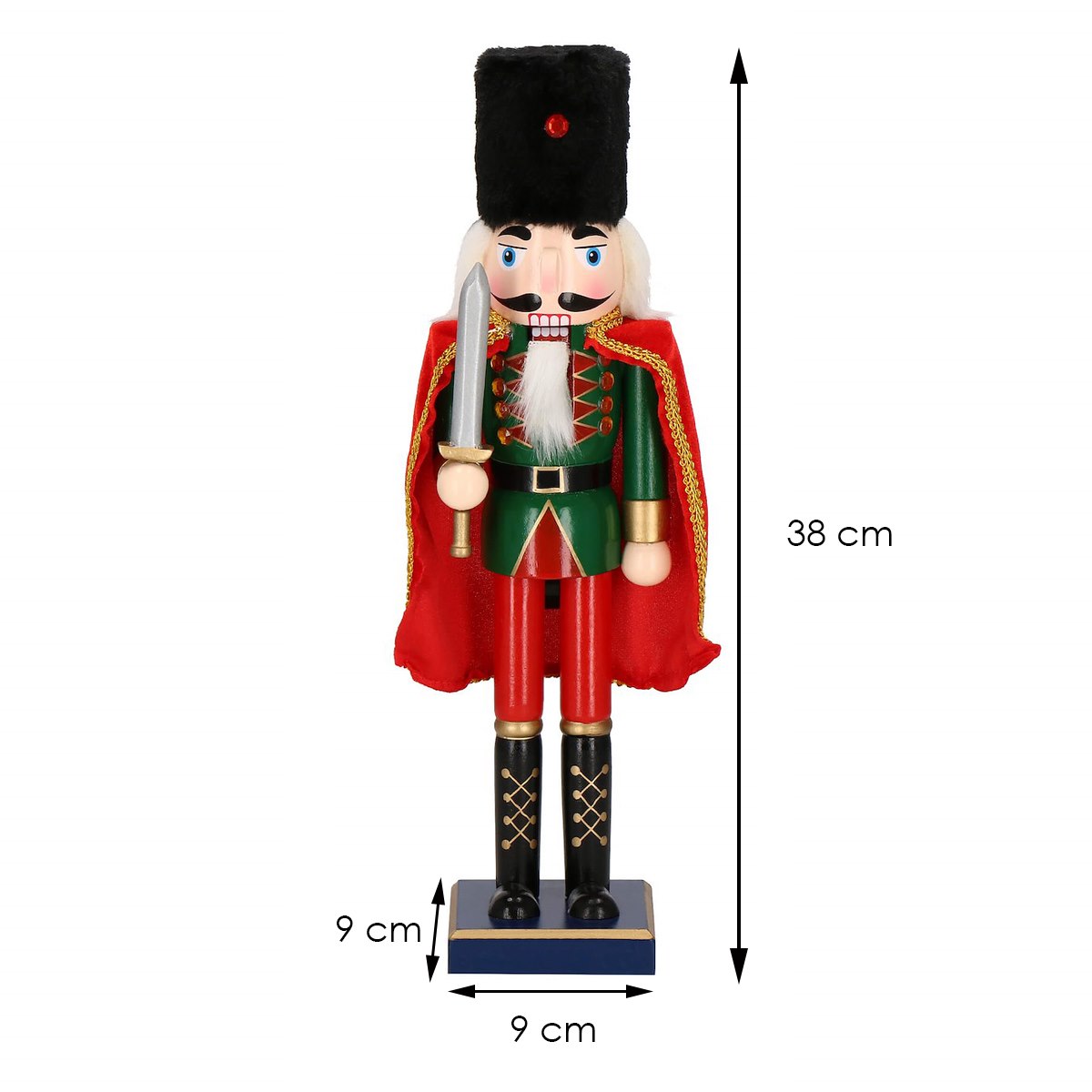 Vianočný luskáčik drevená dekoratívna figúrka 38 cm S-CA0911