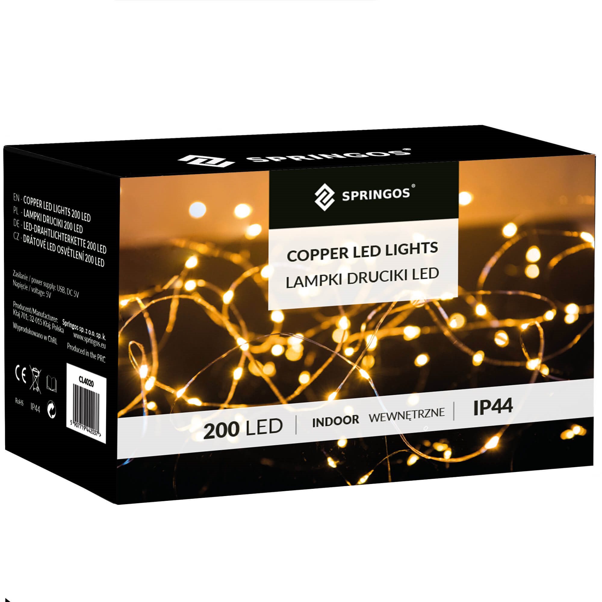 LED záclona 200 LED, 2 m S-CL4020