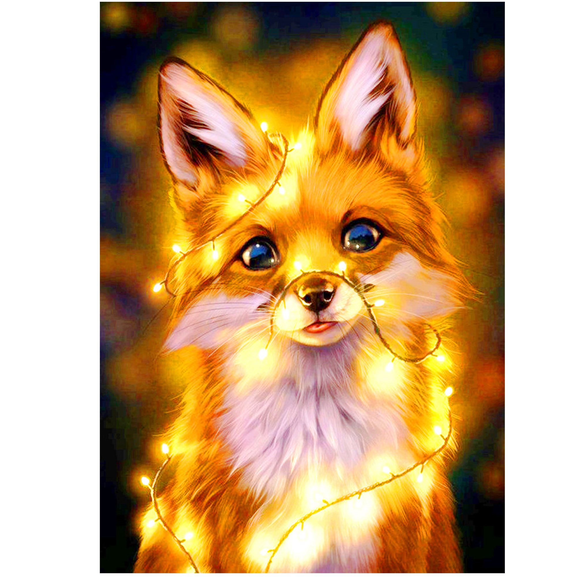 Sada na diamantové maľovanie líška 40 × 30 cm S-DP0028