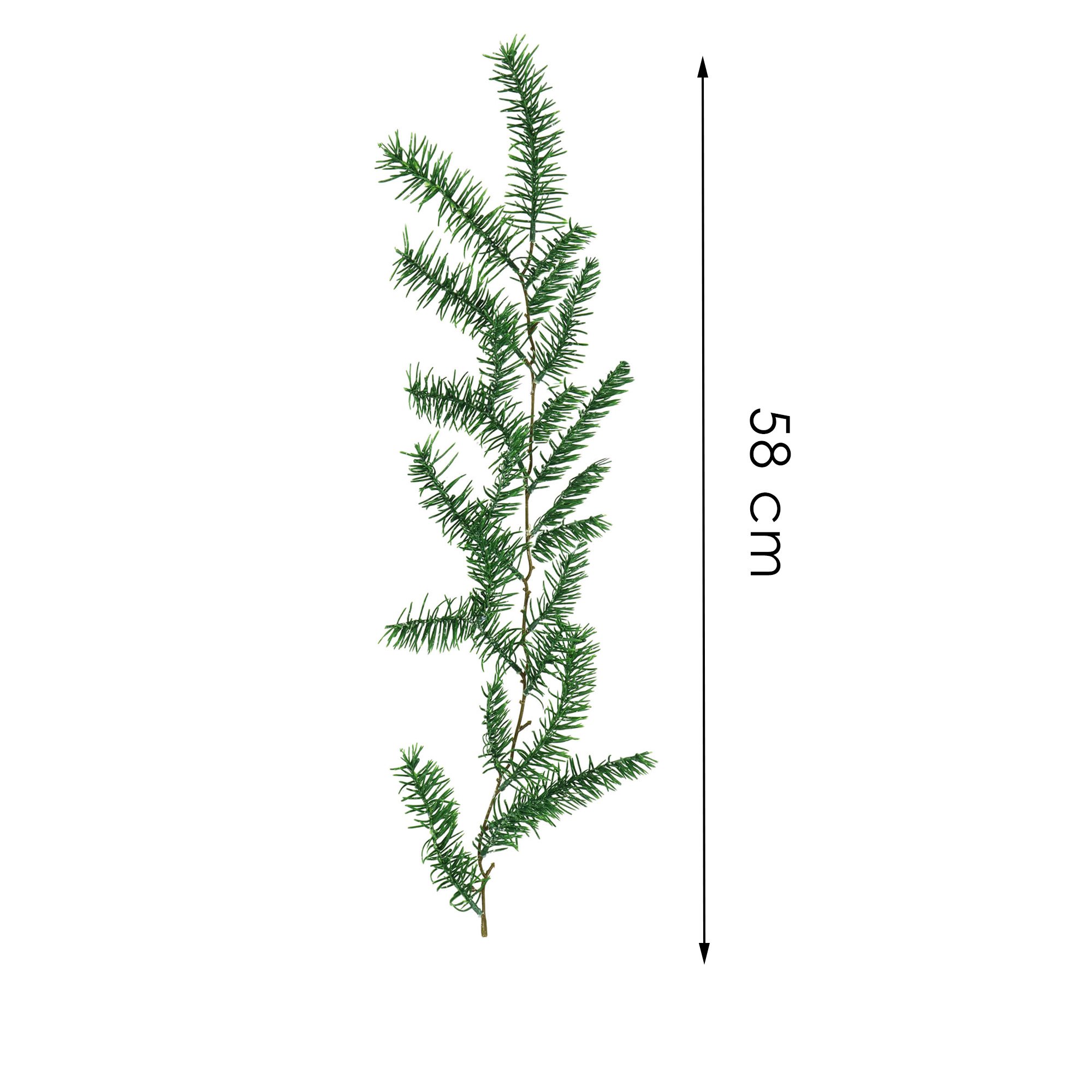 Vianočná dekoratívna vetvička 58 cm s trblietkami S-CA1208