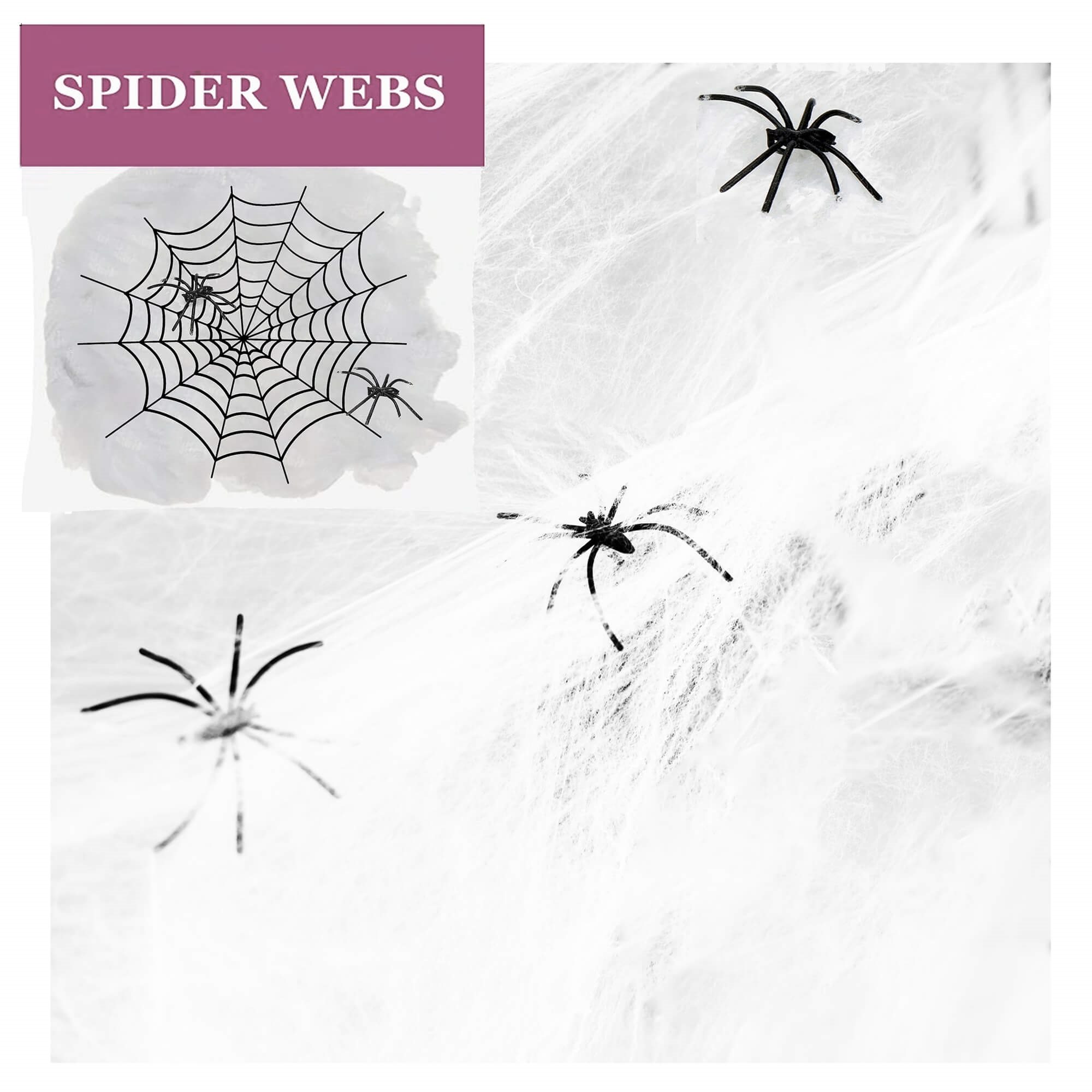 Halloweenska pavučina s pavúkmi 20 g S-HA5229