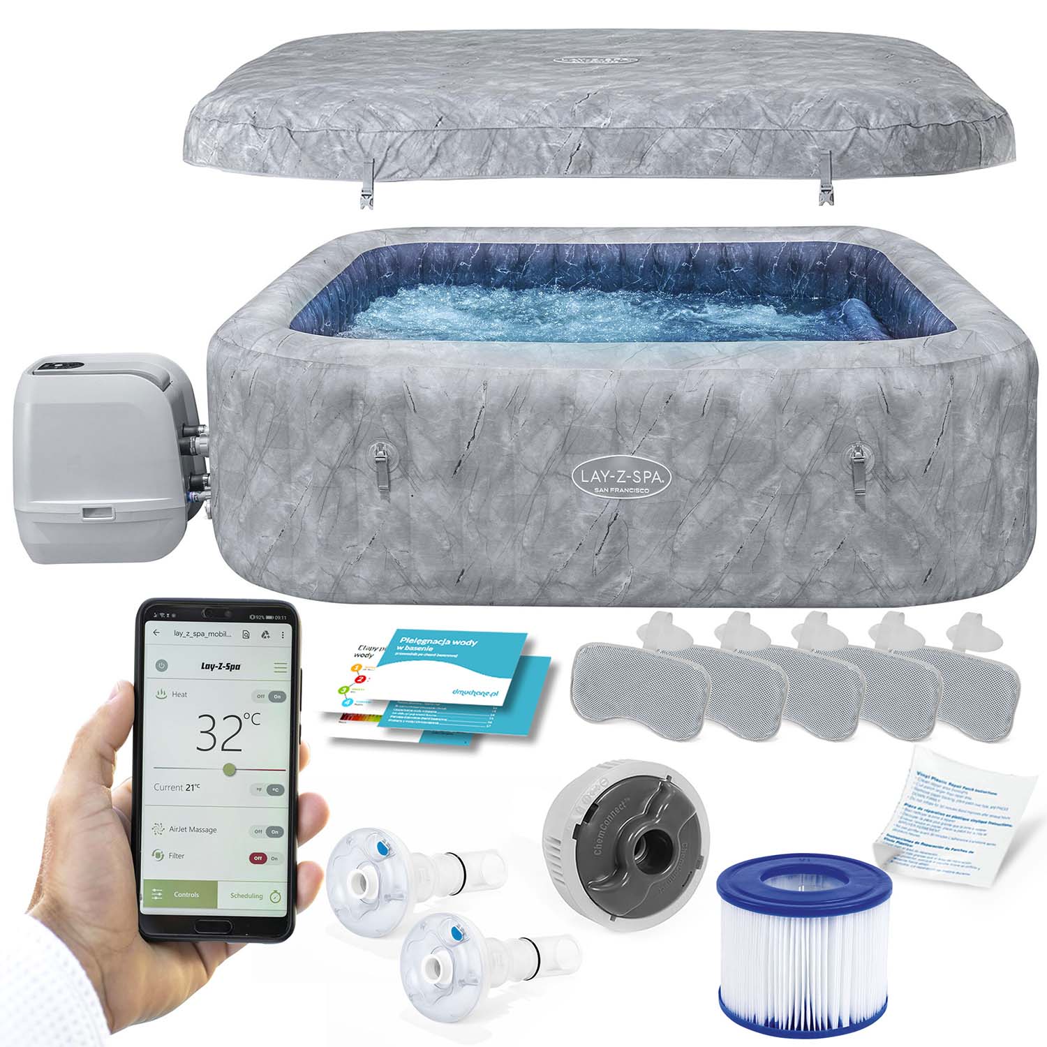Nafukovacie SPA Lay-Z San Francisco Pro 7 miestne Bestway 6001Q