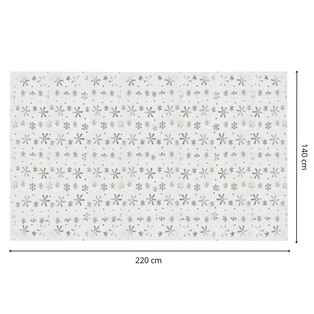 Vianočný obrus na stôl 140 × 220 cm so snehovými vločkami S-CA1222