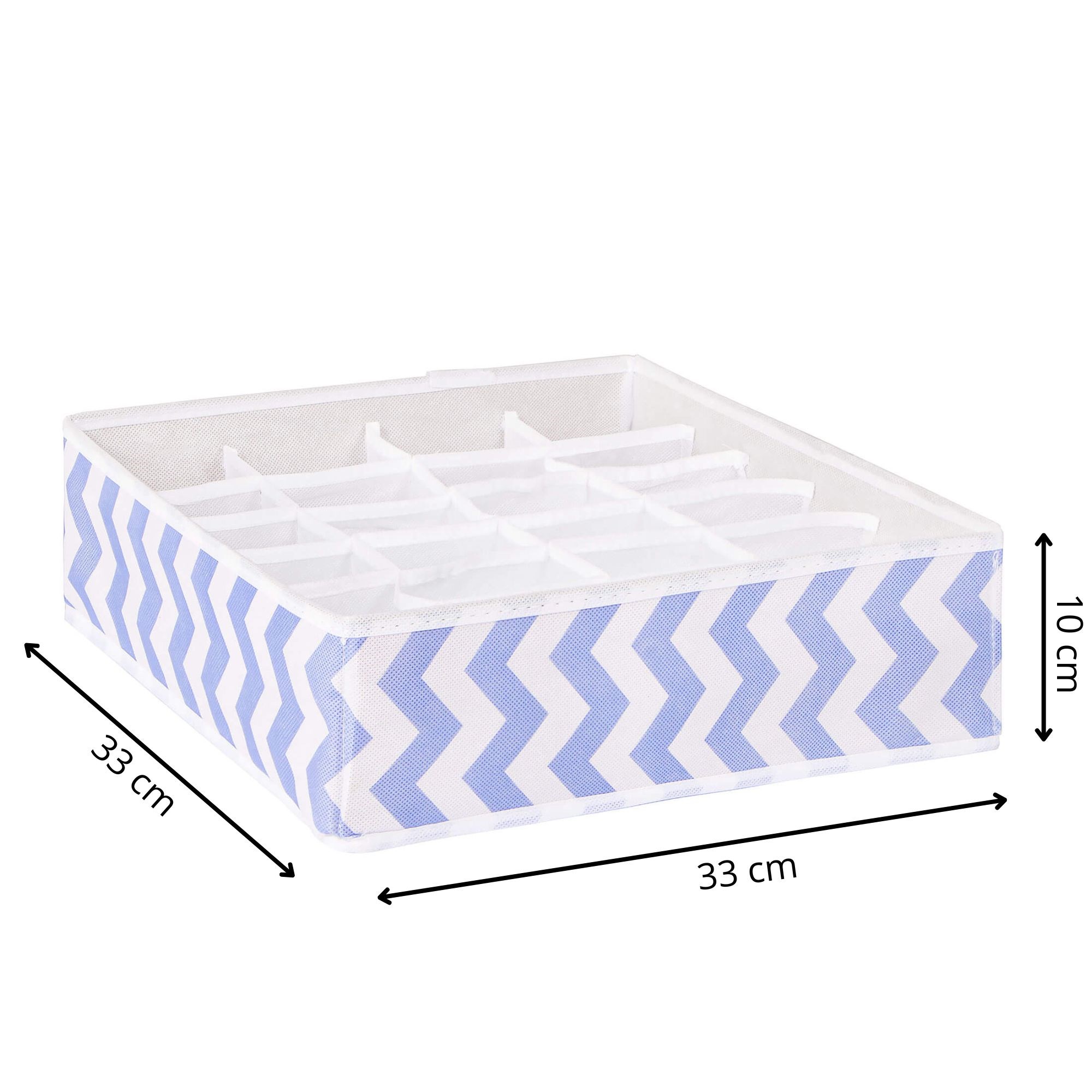 Textilný organizér do zásuvky s 24 priehradkami 33 × 33 cm S-HA3015