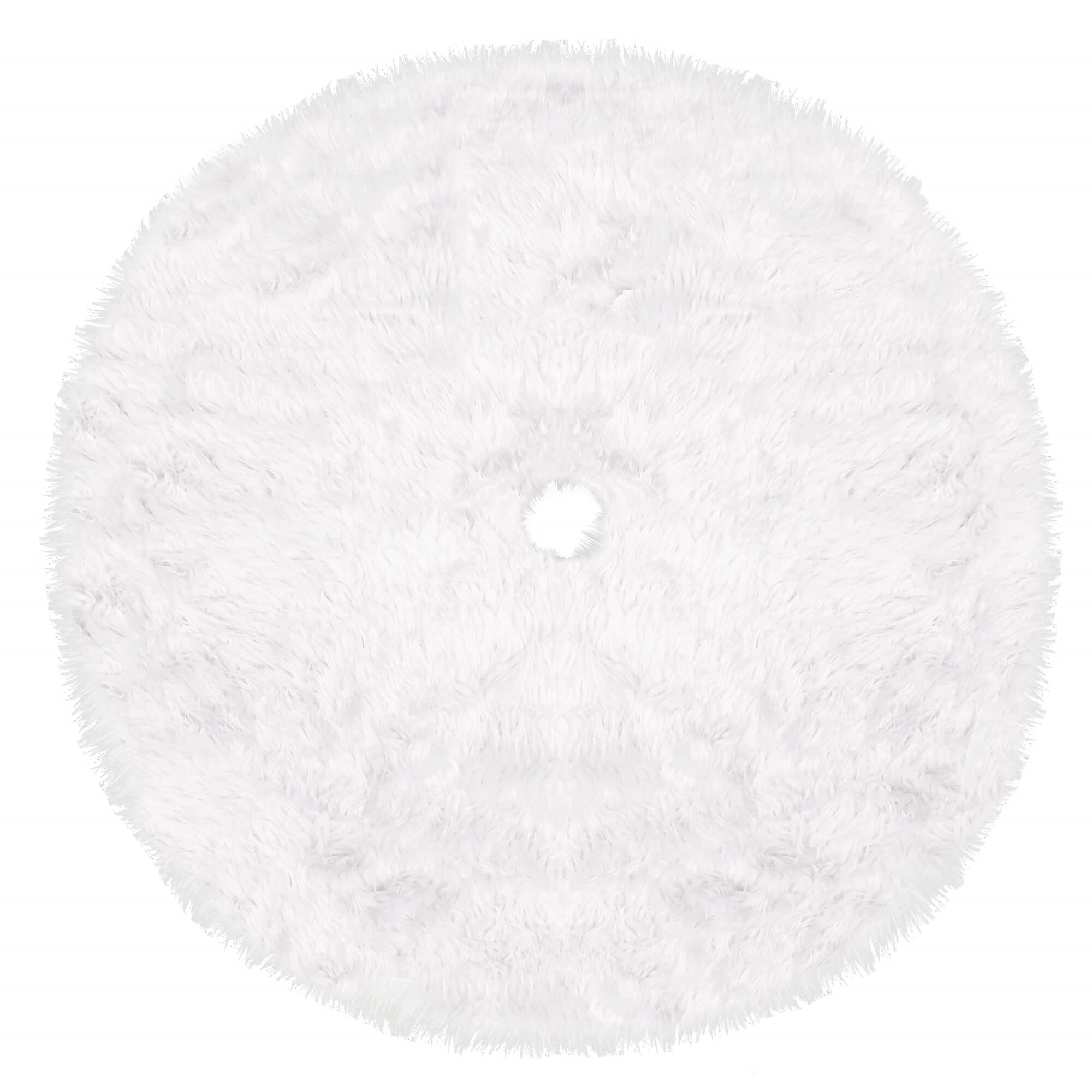 Springos podložka pod vianočný stromček biela 72 cm z imitácie kožušiny, 75 CM S-CA0761