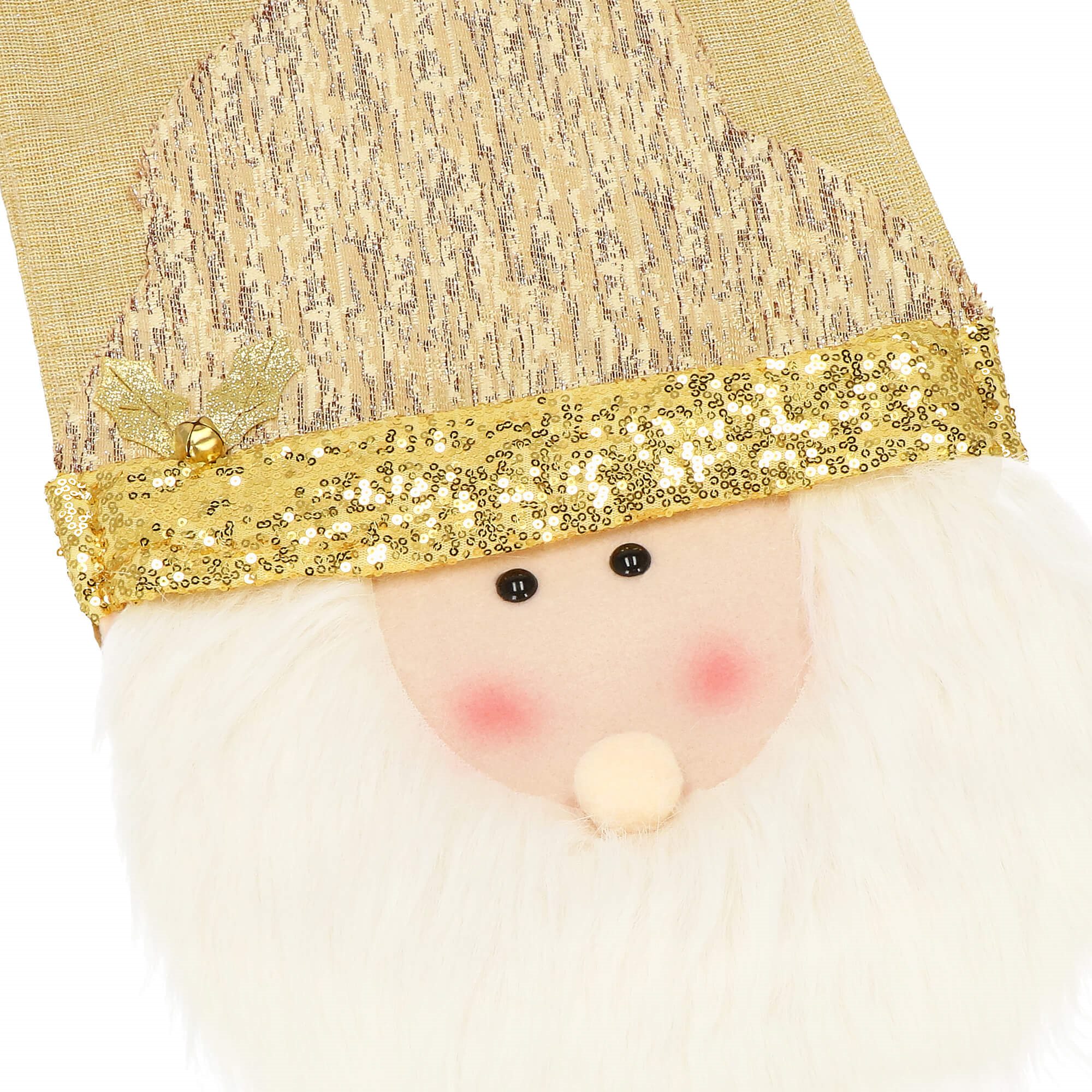 Vianočný behúň na stôl zlatý so Santa Clausom 30 × 205 cm S-CA0708
