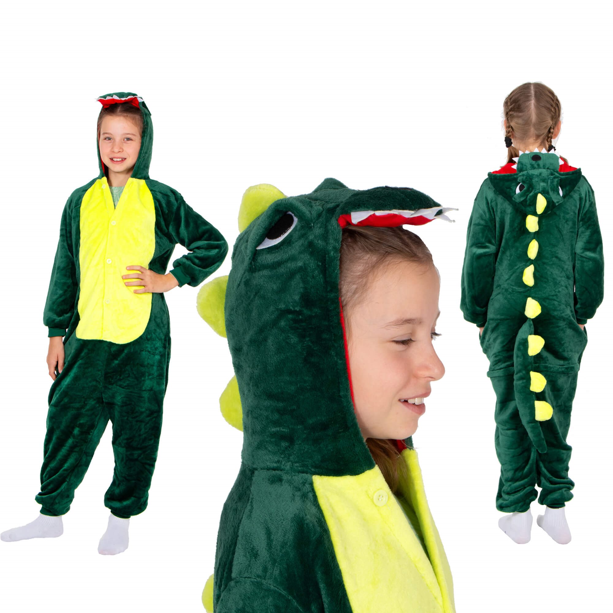 Detské kigurumi pyžamo drak 120–130 cm S-HA7346