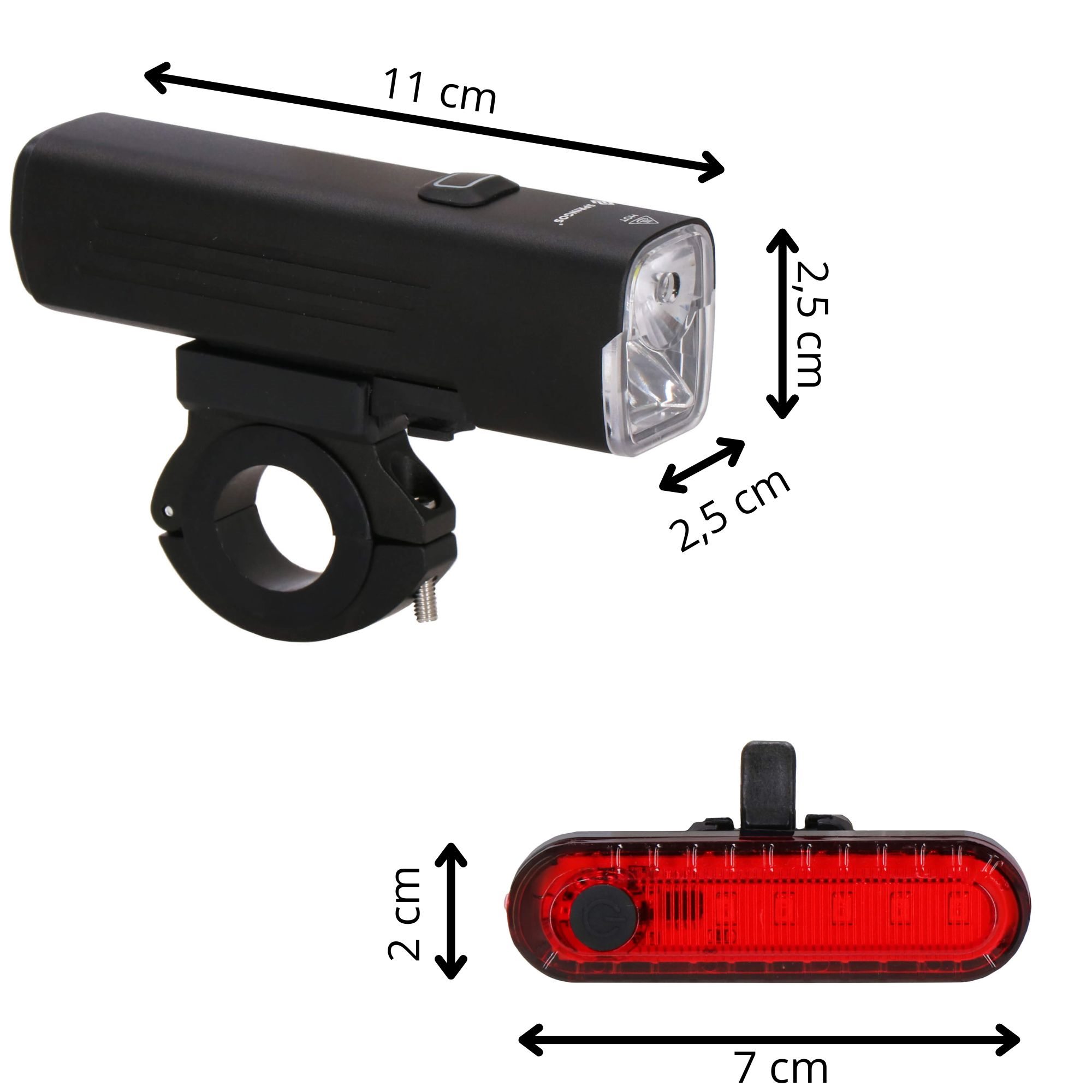 USB sada svetiel na bicykel S-BA0081