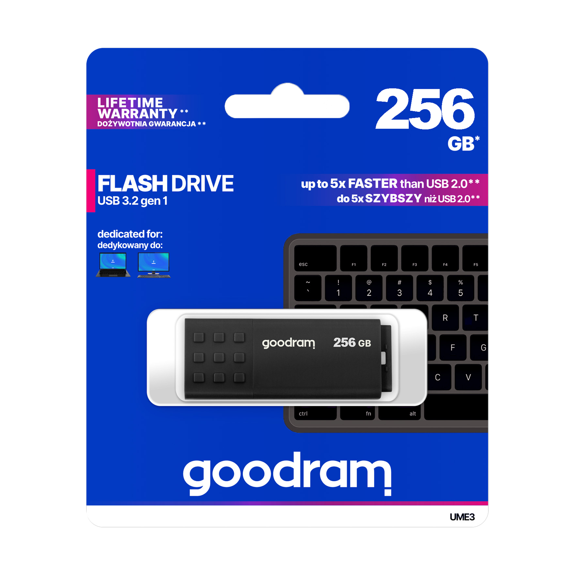 USB kľúč Goodram USB 3.2 256GB čierny