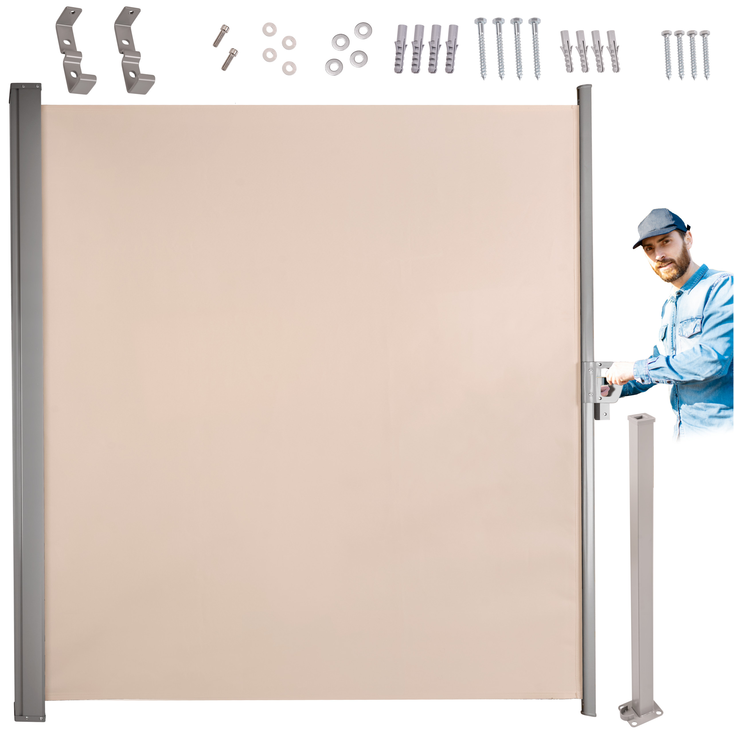 Markíza na bočnú terasu LUARO 180 x 400 cm béžová