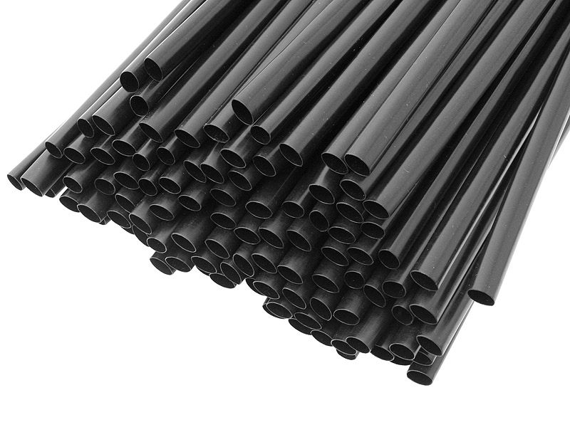 Čierne bužírky 2,4/1,2mm - 1m tepelnoizolačné