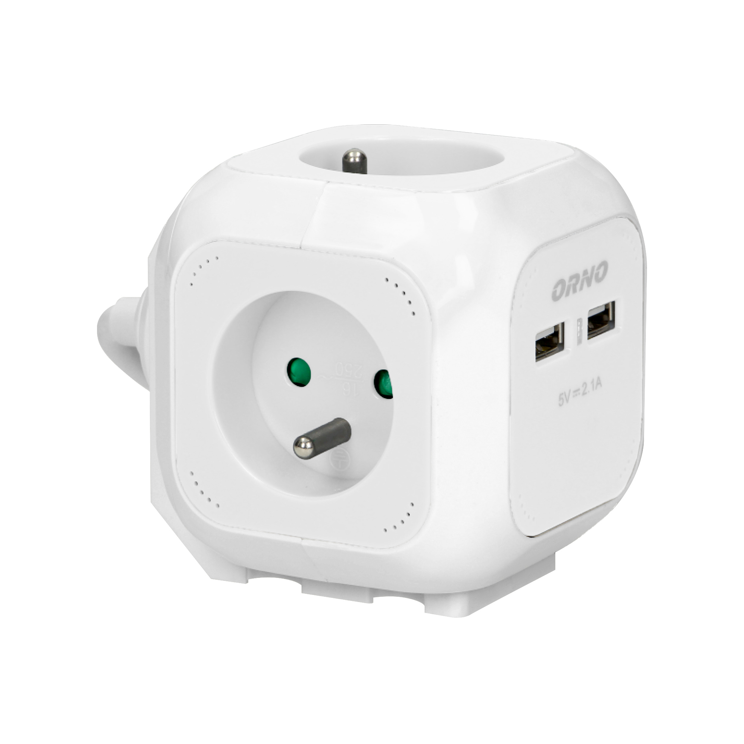 Predlžovačka 4 zásuvky + 2 USB, 1.4m biela