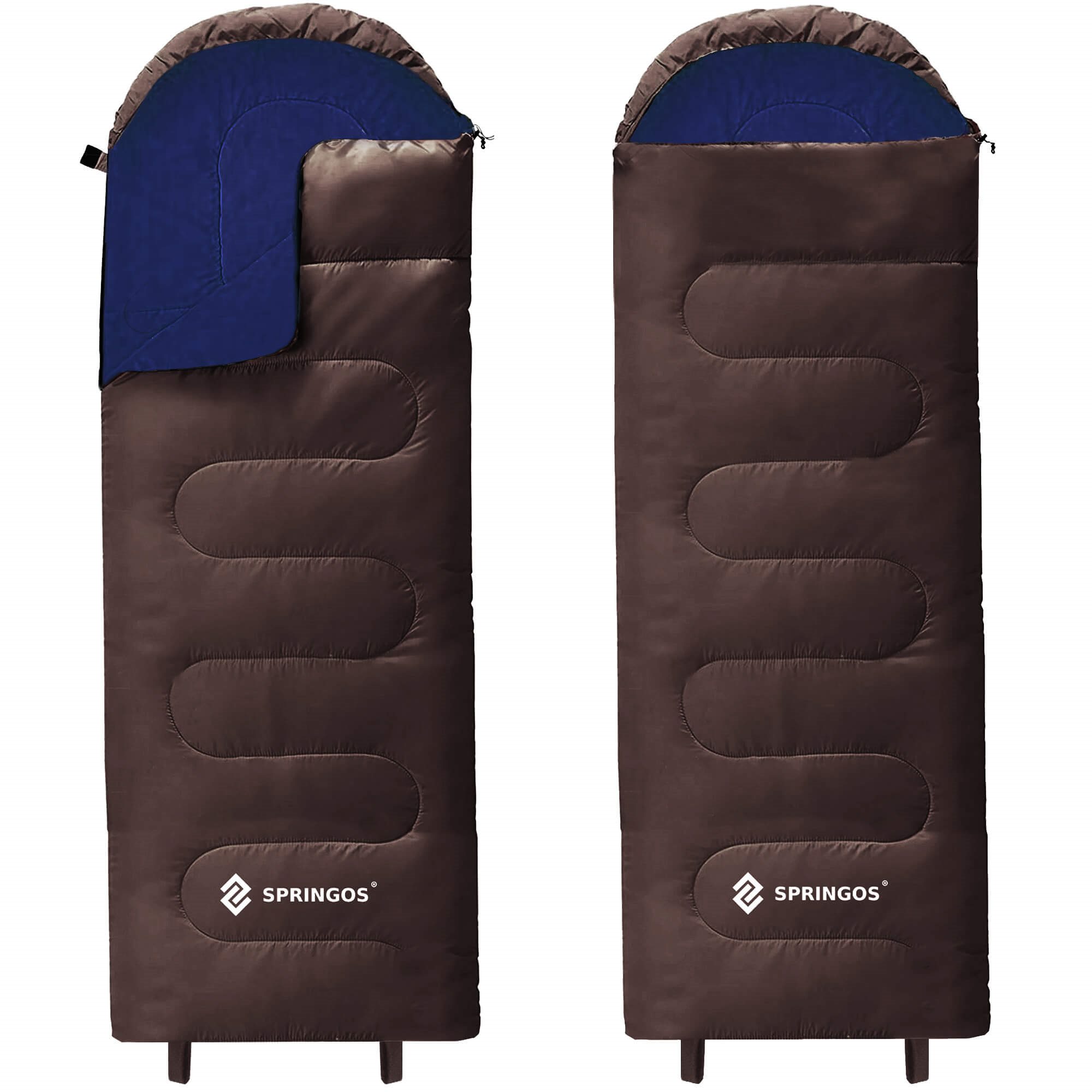 Turistický spacák s kapucňou 190 cm, obdĺžnikový, rozopínateľný na deku S-CS0121