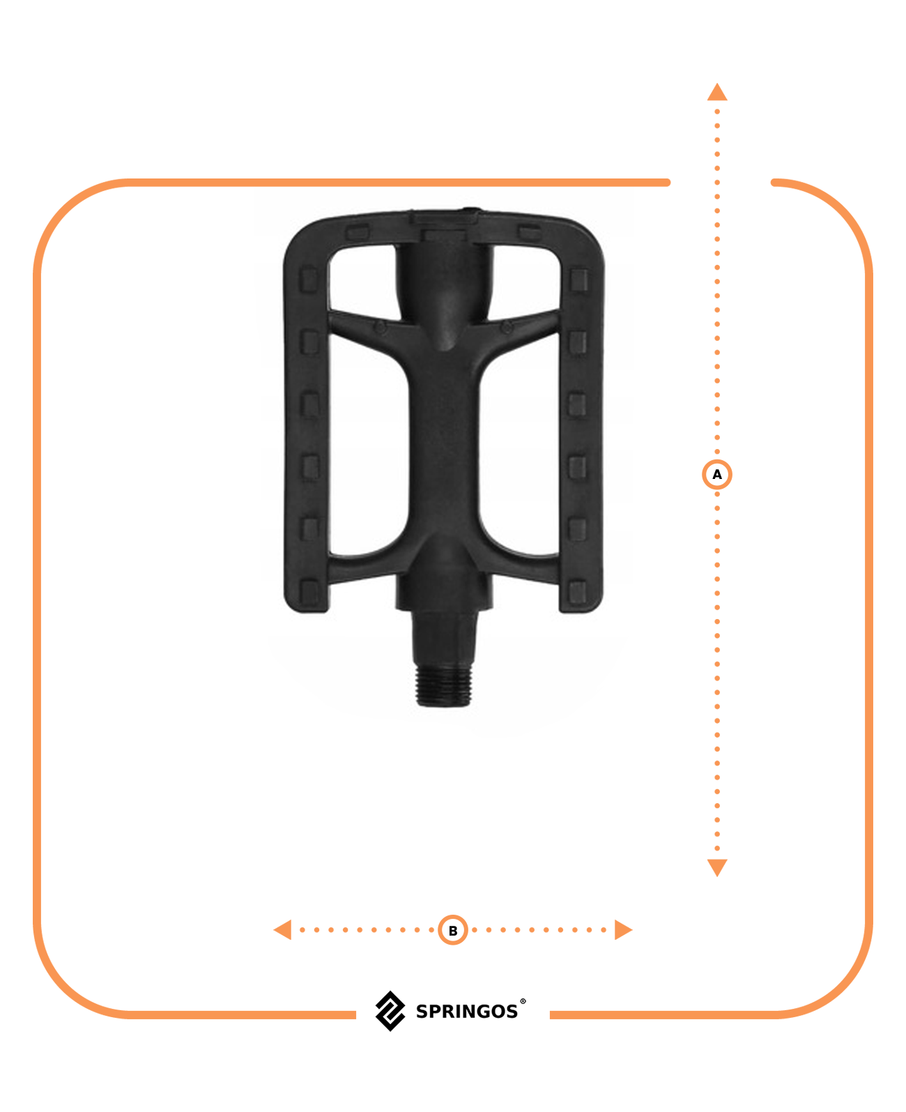 Platformové pedále na bicykel 9/16 s odrazkami 2 ks S-BA0086